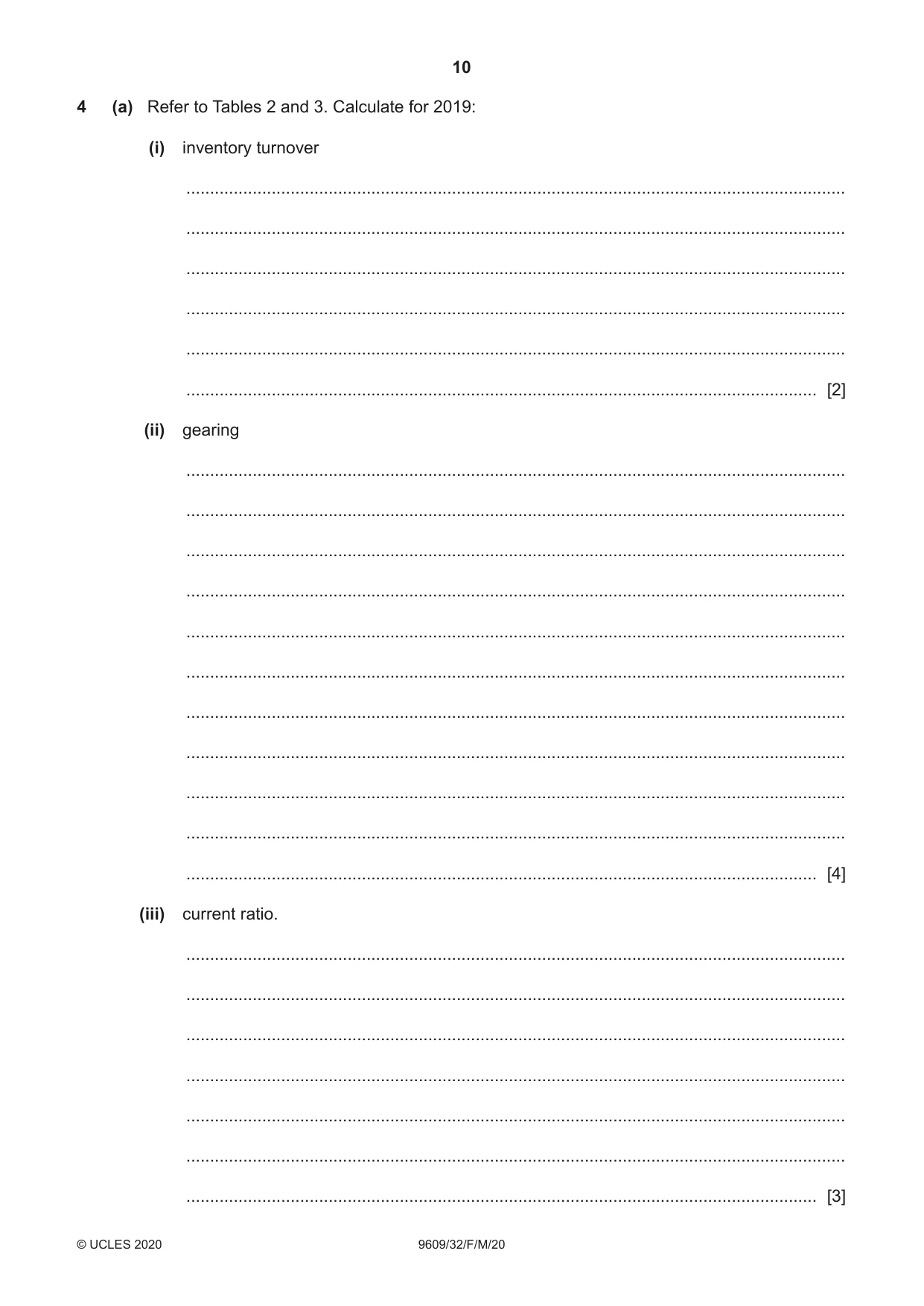 Cambridge A Level Business (for first examination in 2016) 9609 2020 Feb/March Paper 3 · Variant 2 question paper, page 10 of 20