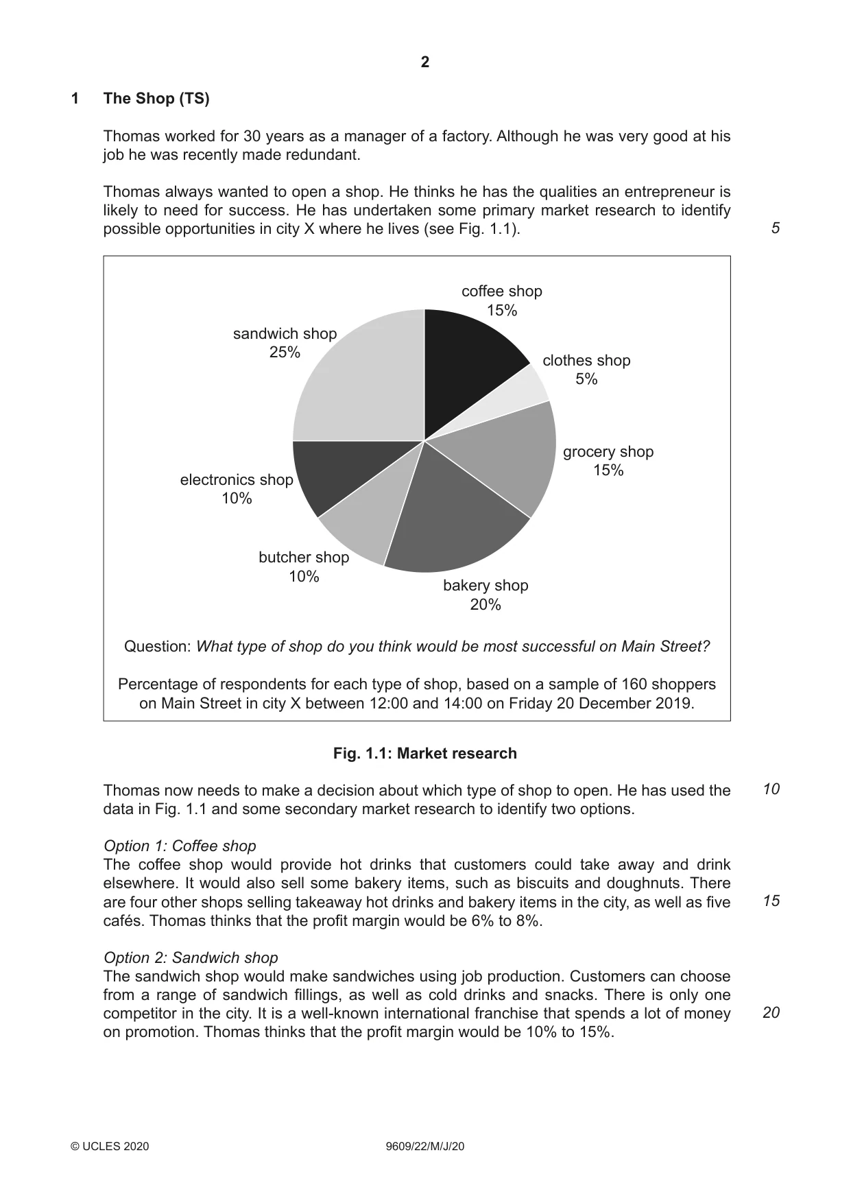 Cambridge A Level Business (for first examination in 2016) 9609 2020 May/June Paper 2 · Variant 2 question paper, page 2 of 8