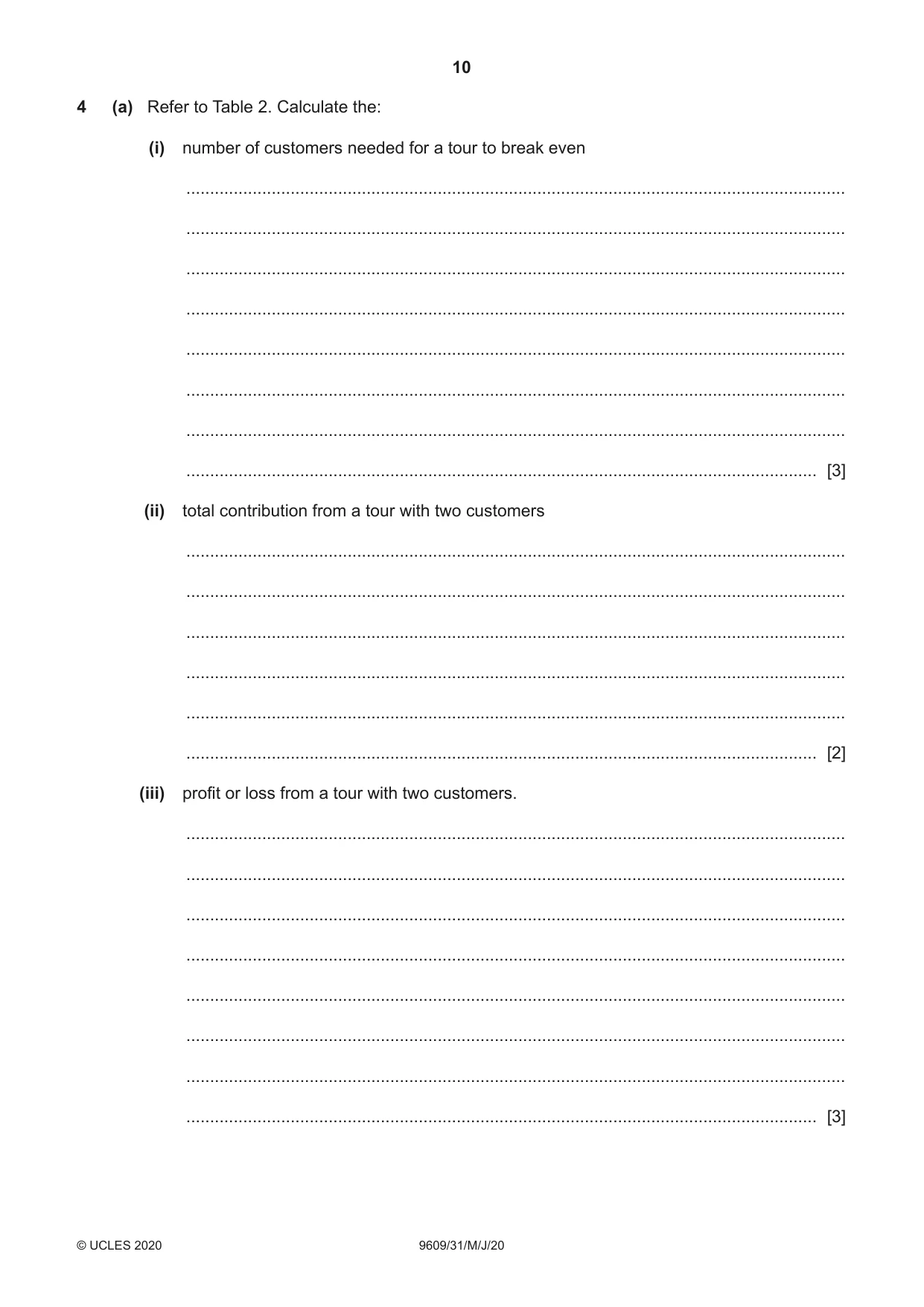 Cambridge A Level Business (for first examination in 2016) 9609 2020 May/June Paper 3 · Variant 1 question paper, page 10 of 20