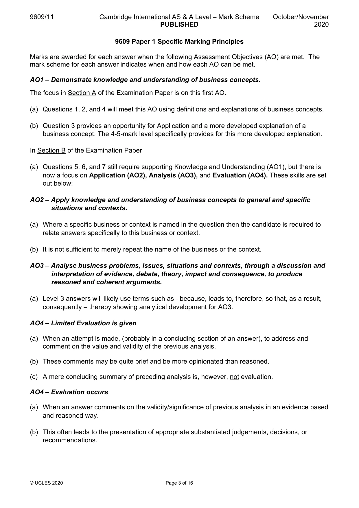 Mark scheme, page 3 of 16