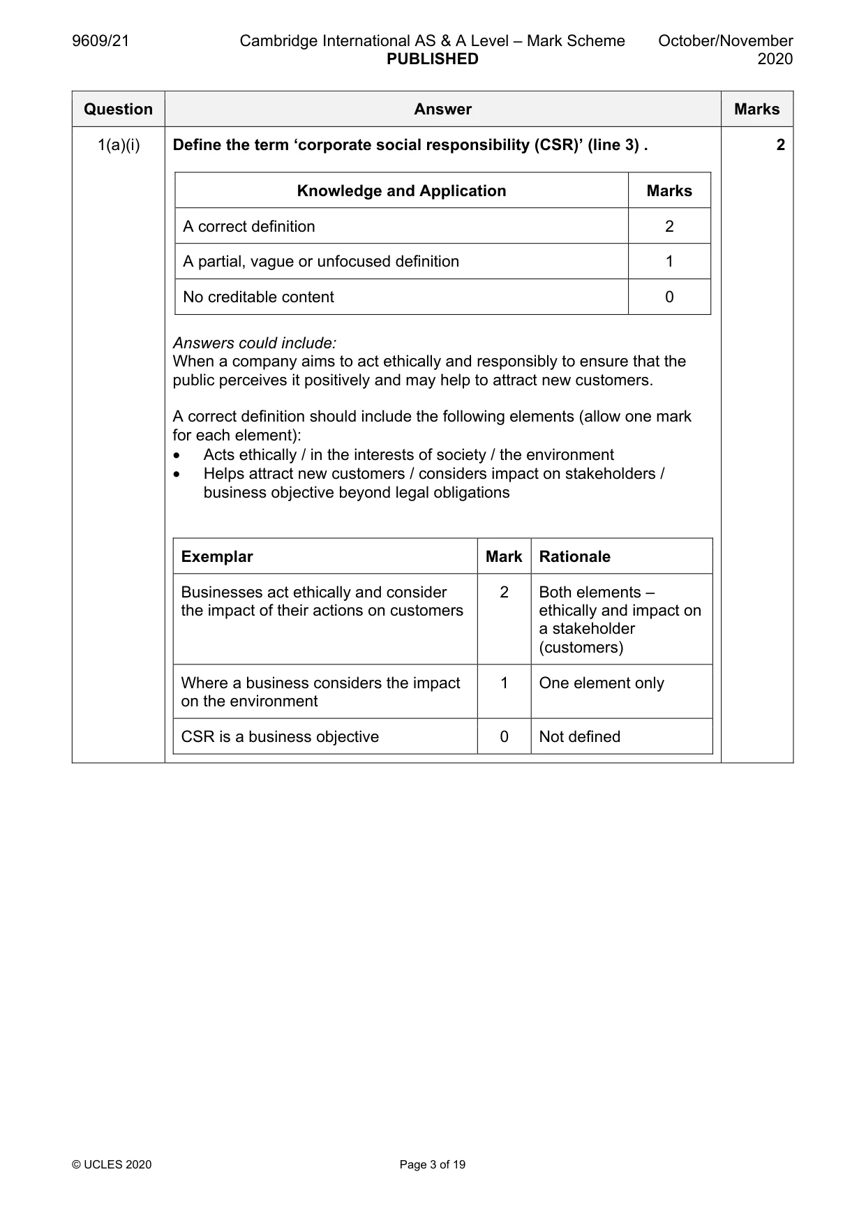 Mark scheme, page 3 of 19