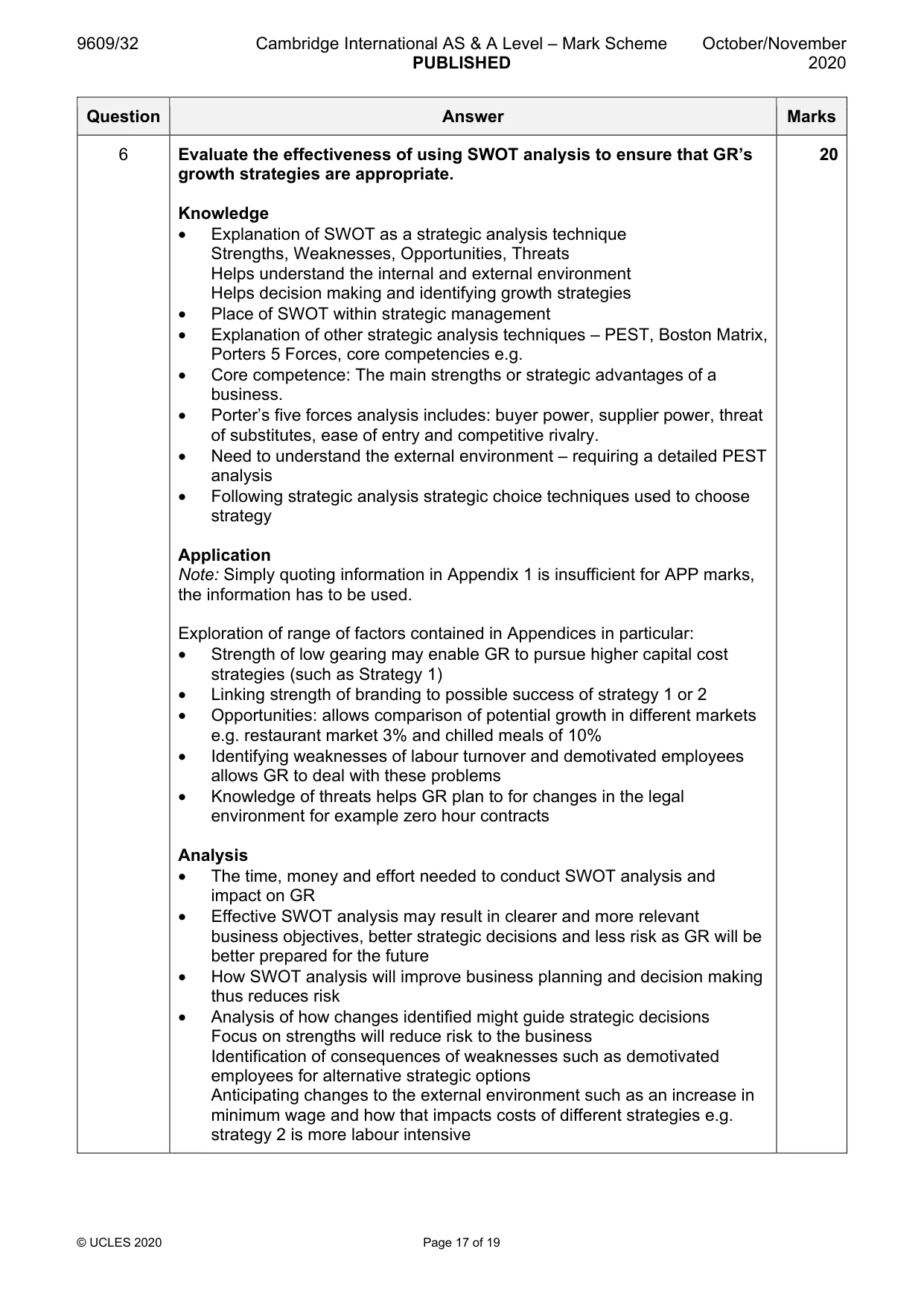 Mark scheme, page 17 of 19