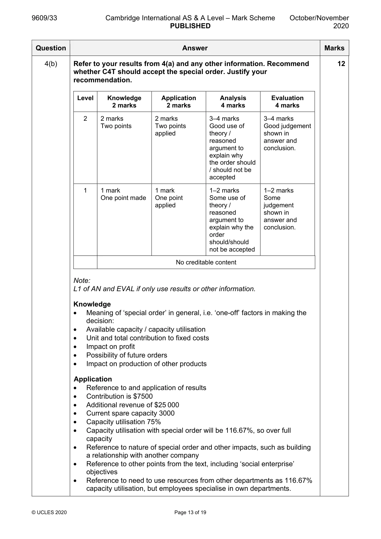 Mark scheme, page 13 of 19