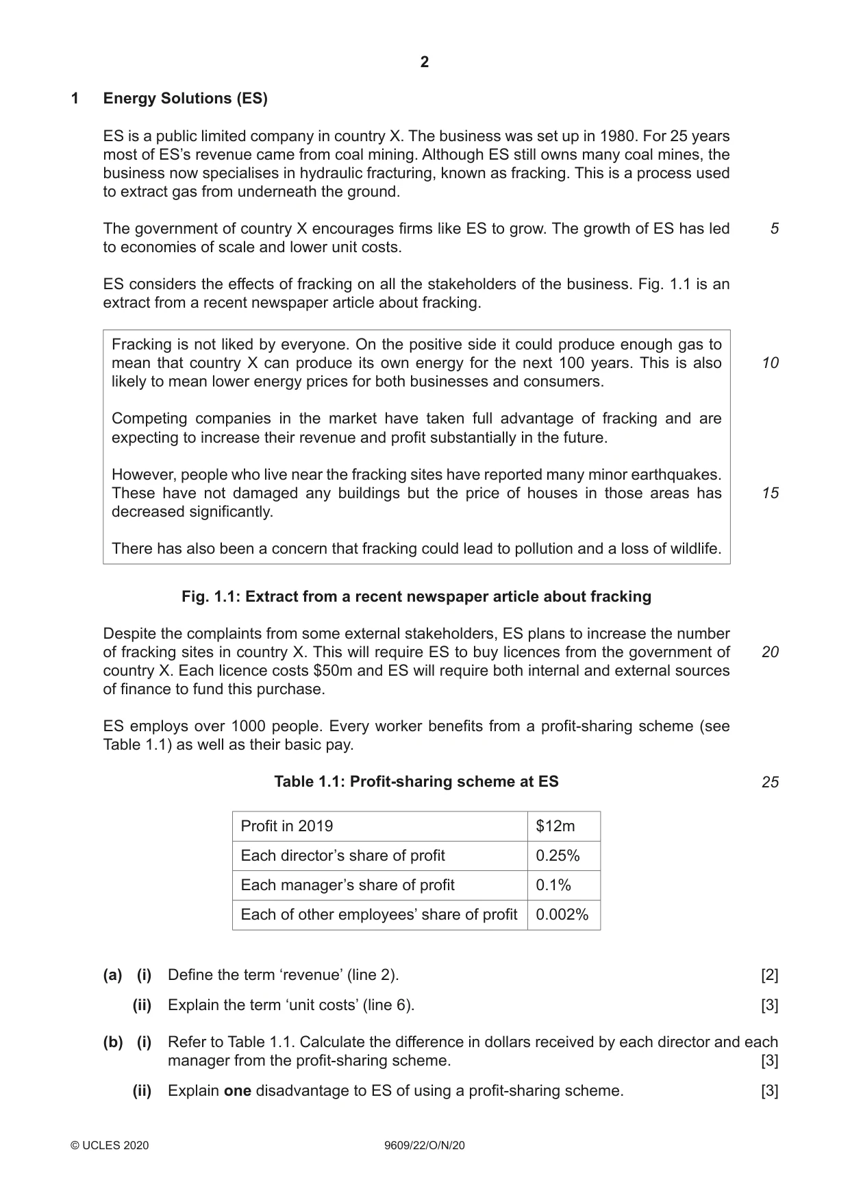 Cambridge A Level Business (for first examination in 2016) 9609 2020 Oct/Nov Paper 2 · Variant 2 question paper, page 2 of 4