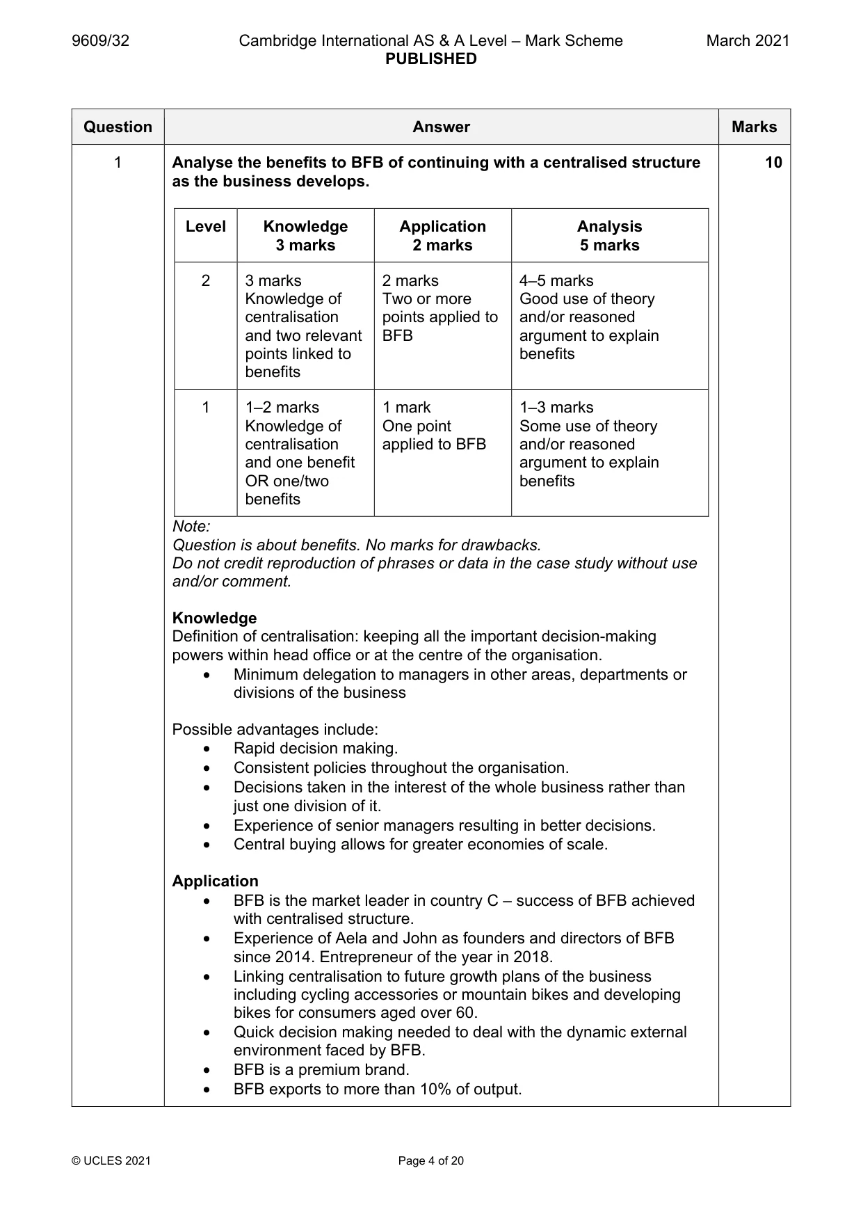 Mark scheme, page 4 of 20