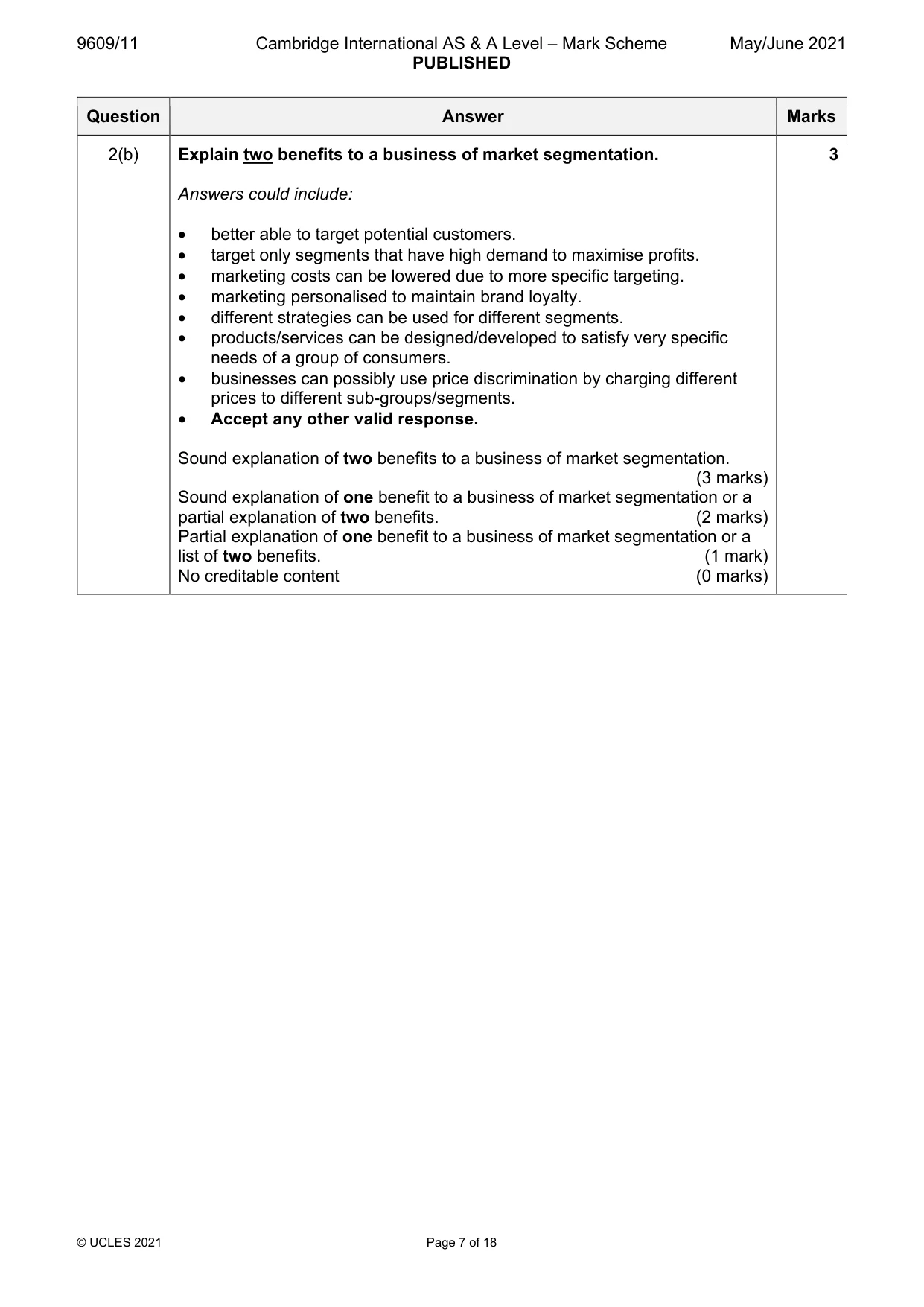 Mark scheme, page 7 of 18