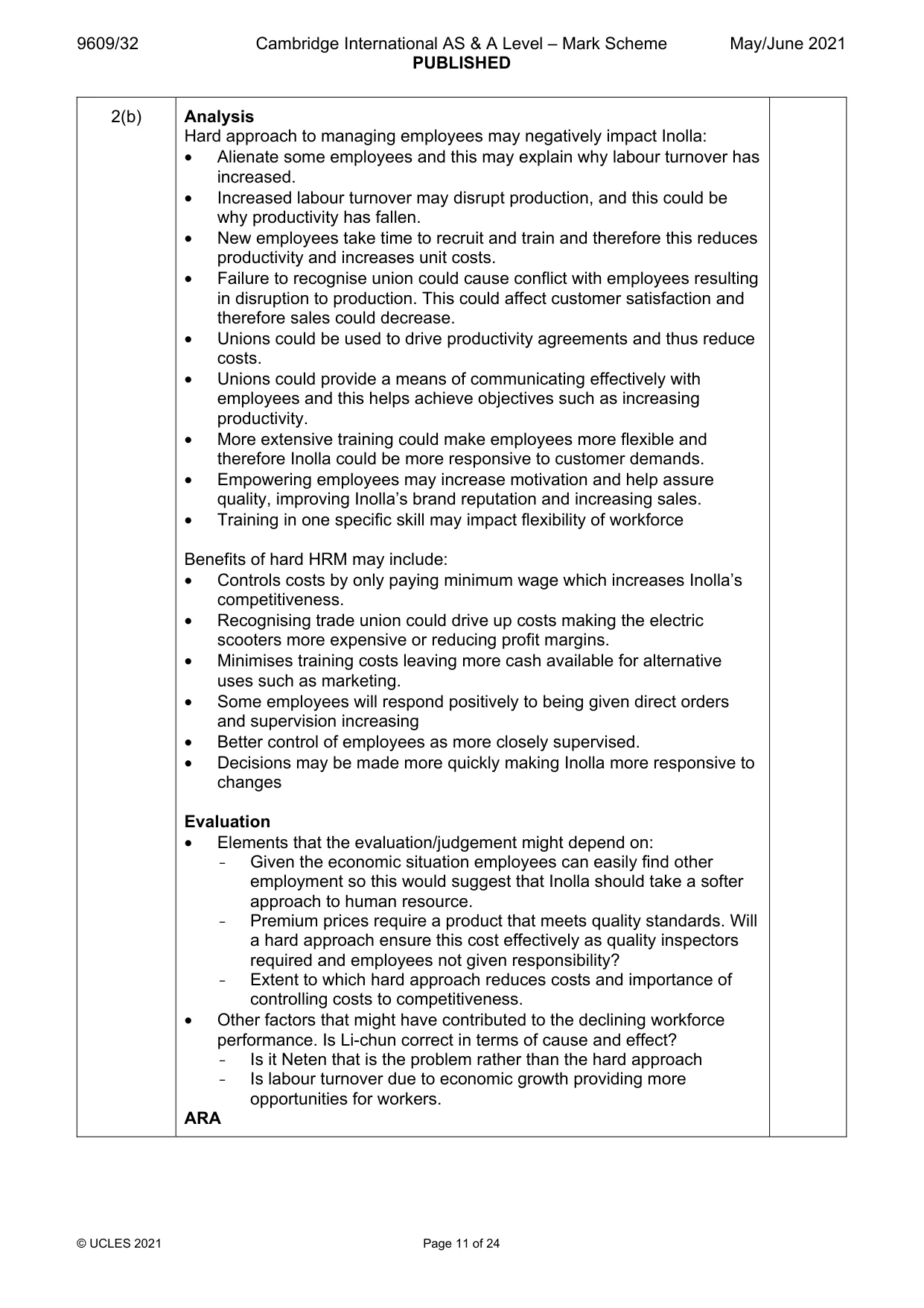 Mark scheme, page 11 of 24