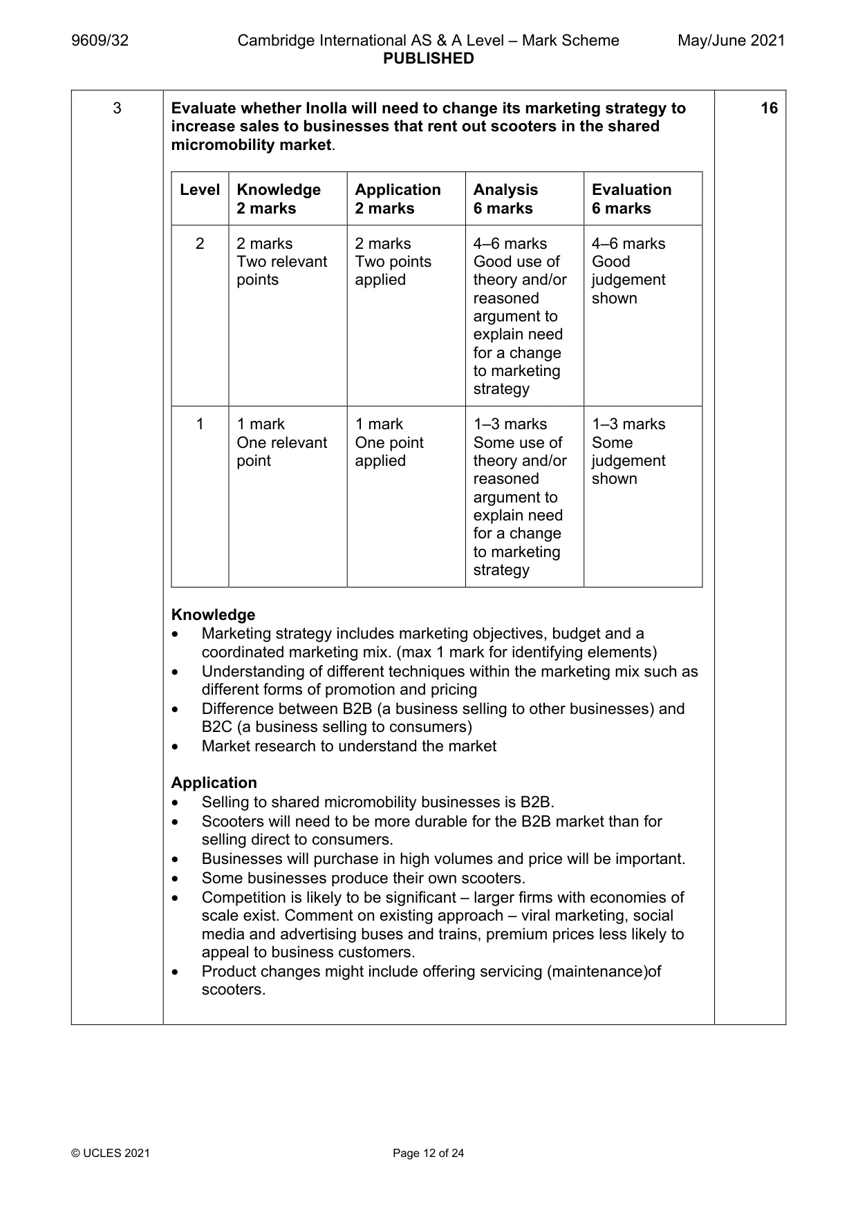 Mark scheme, page 12 of 24