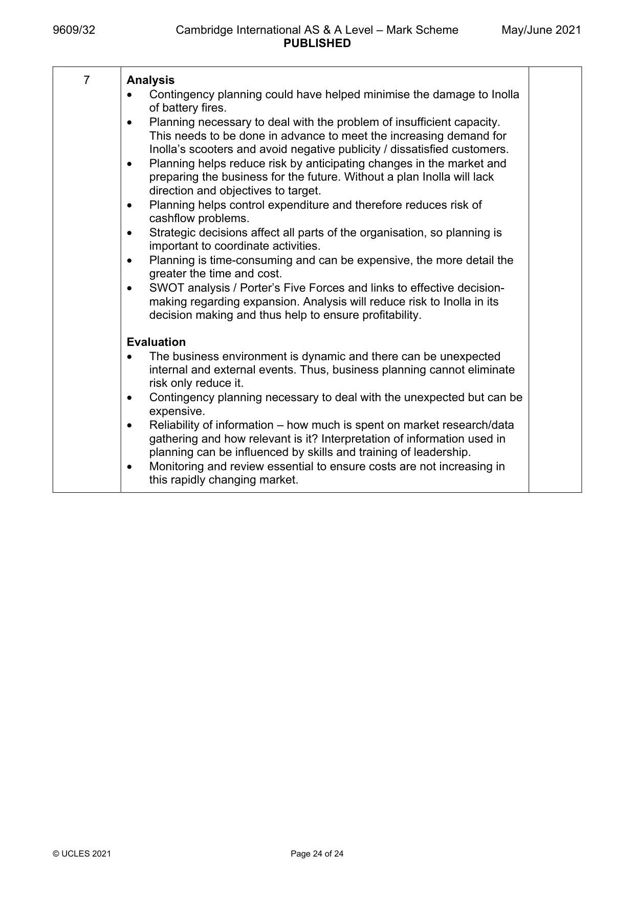 Mark scheme, page 24 of 24