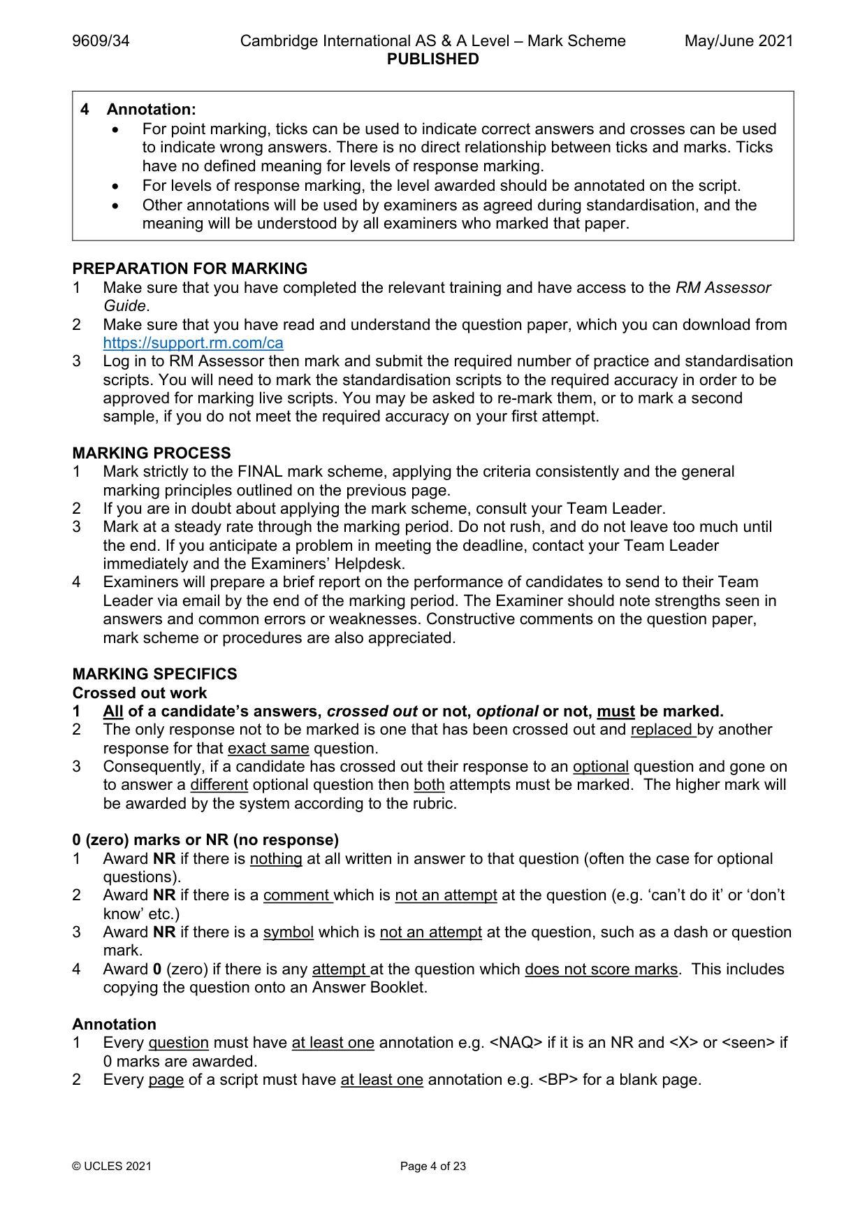 Mark scheme, page 4 of 23