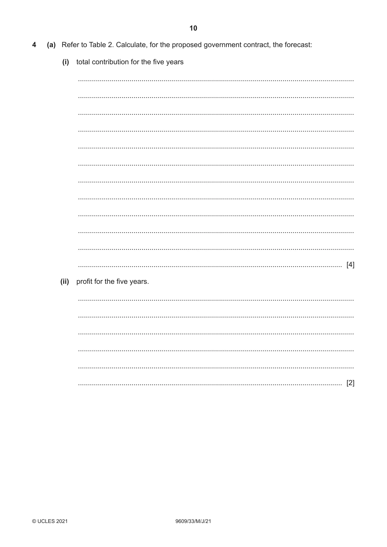 Cambridge A Level Business (for first examination in 2016) 9609 2021 May/June Paper 3 · Variant 3 question paper, page 10 of 20