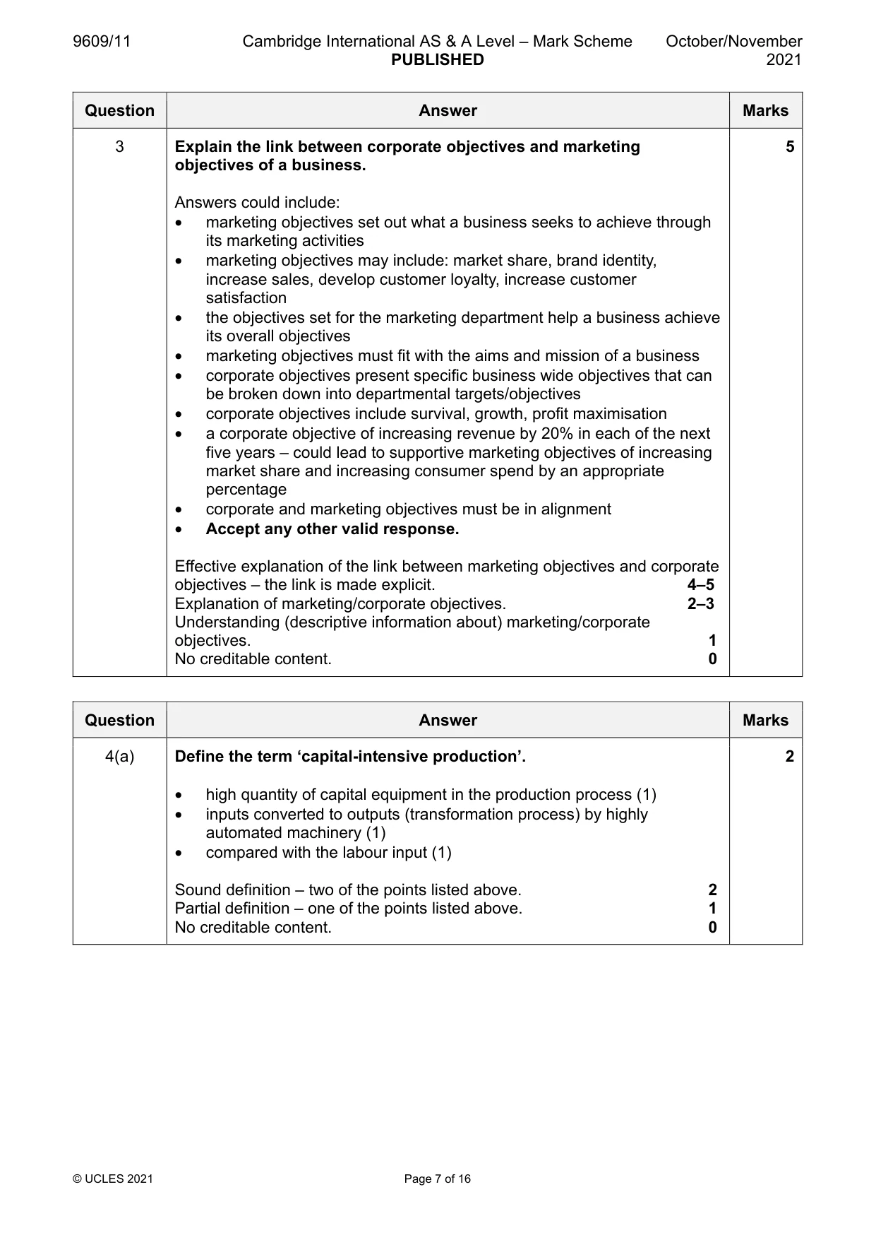 Mark scheme, page 7 of 16