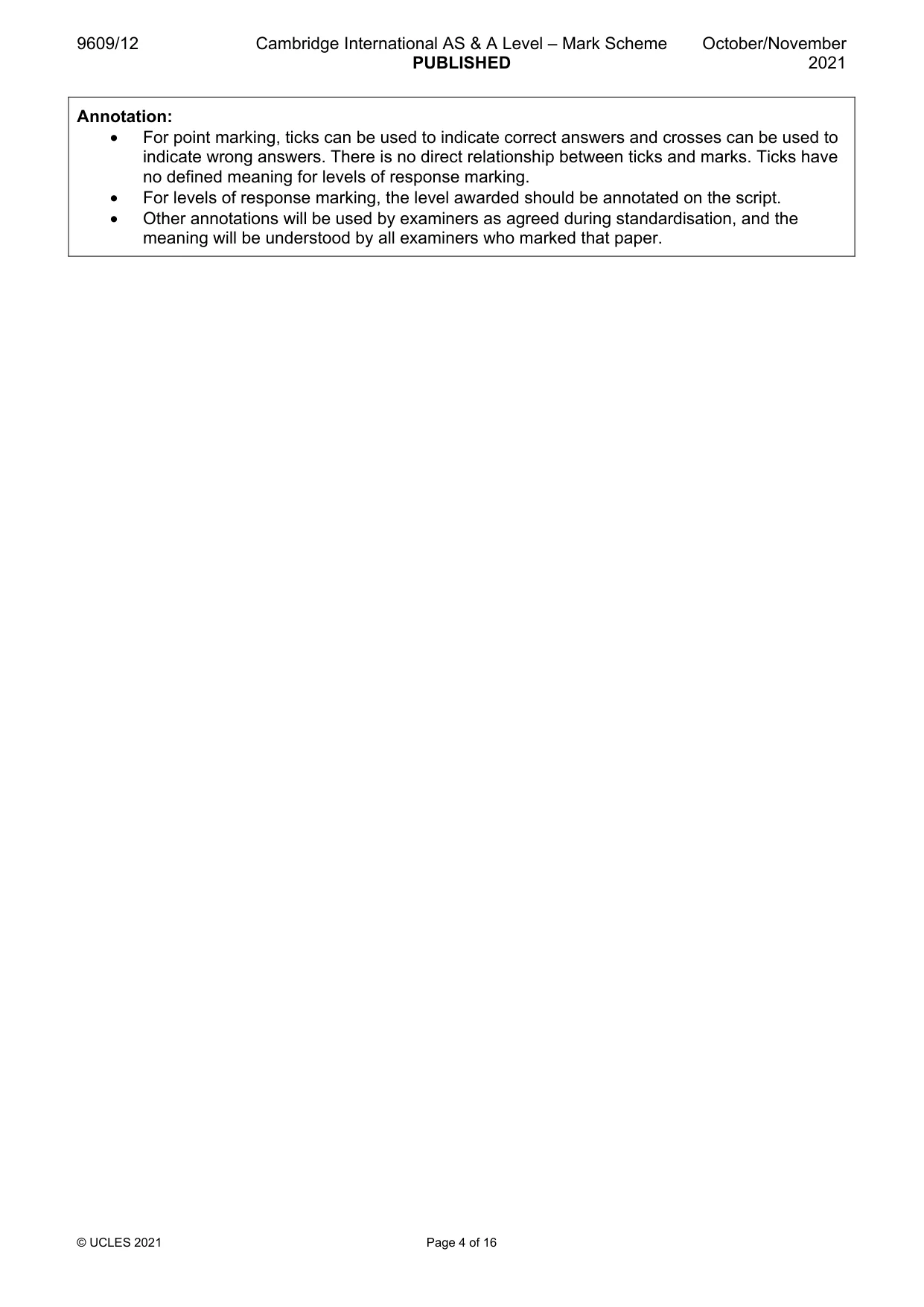 Mark scheme, page 4 of 16