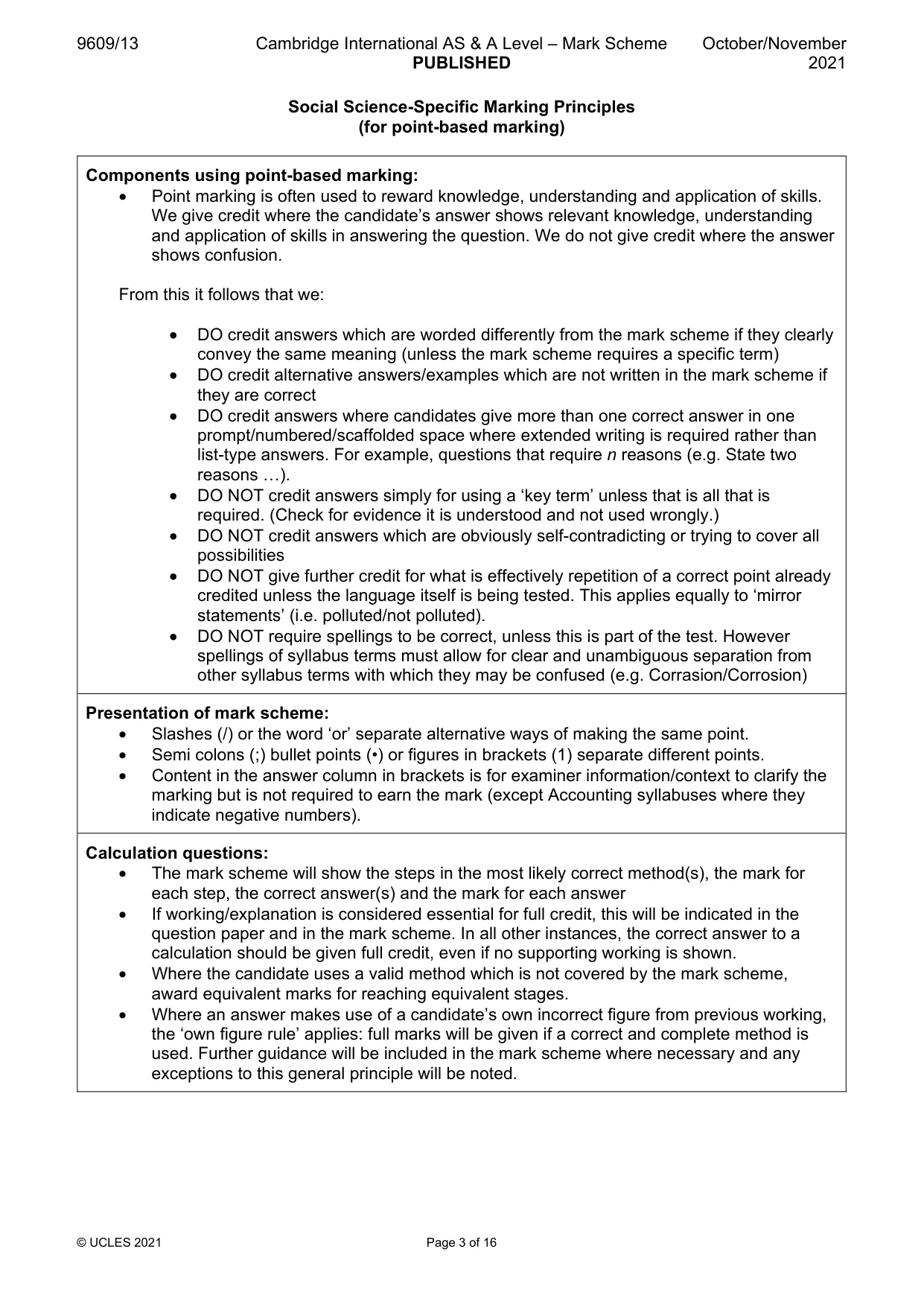Mark scheme, page 3 of 16