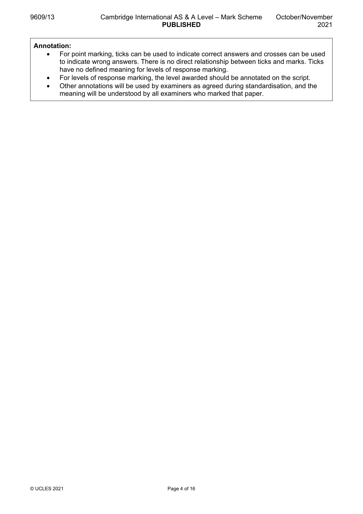 Mark scheme, page 4 of 16