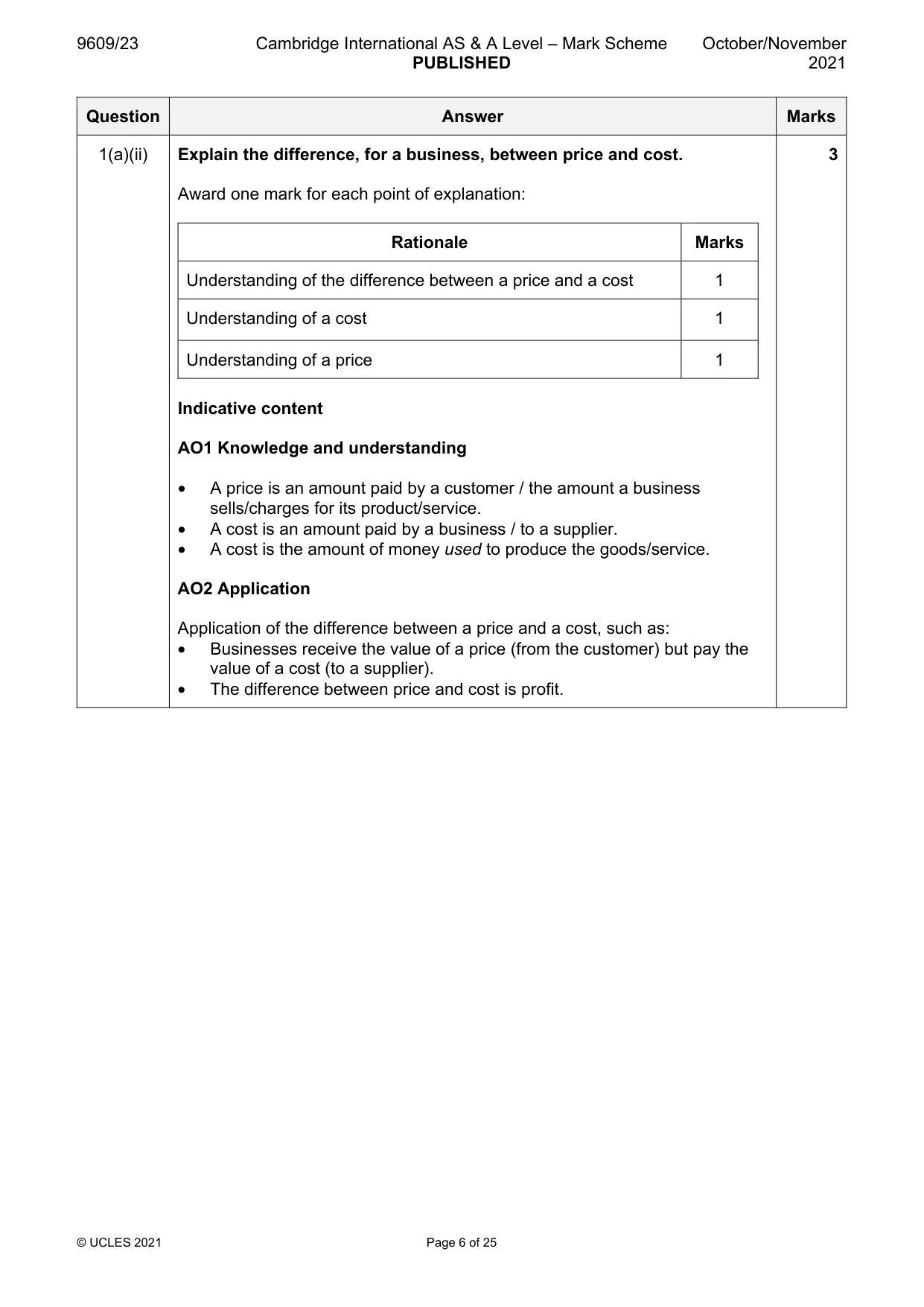 Mark scheme, page 6 of 25