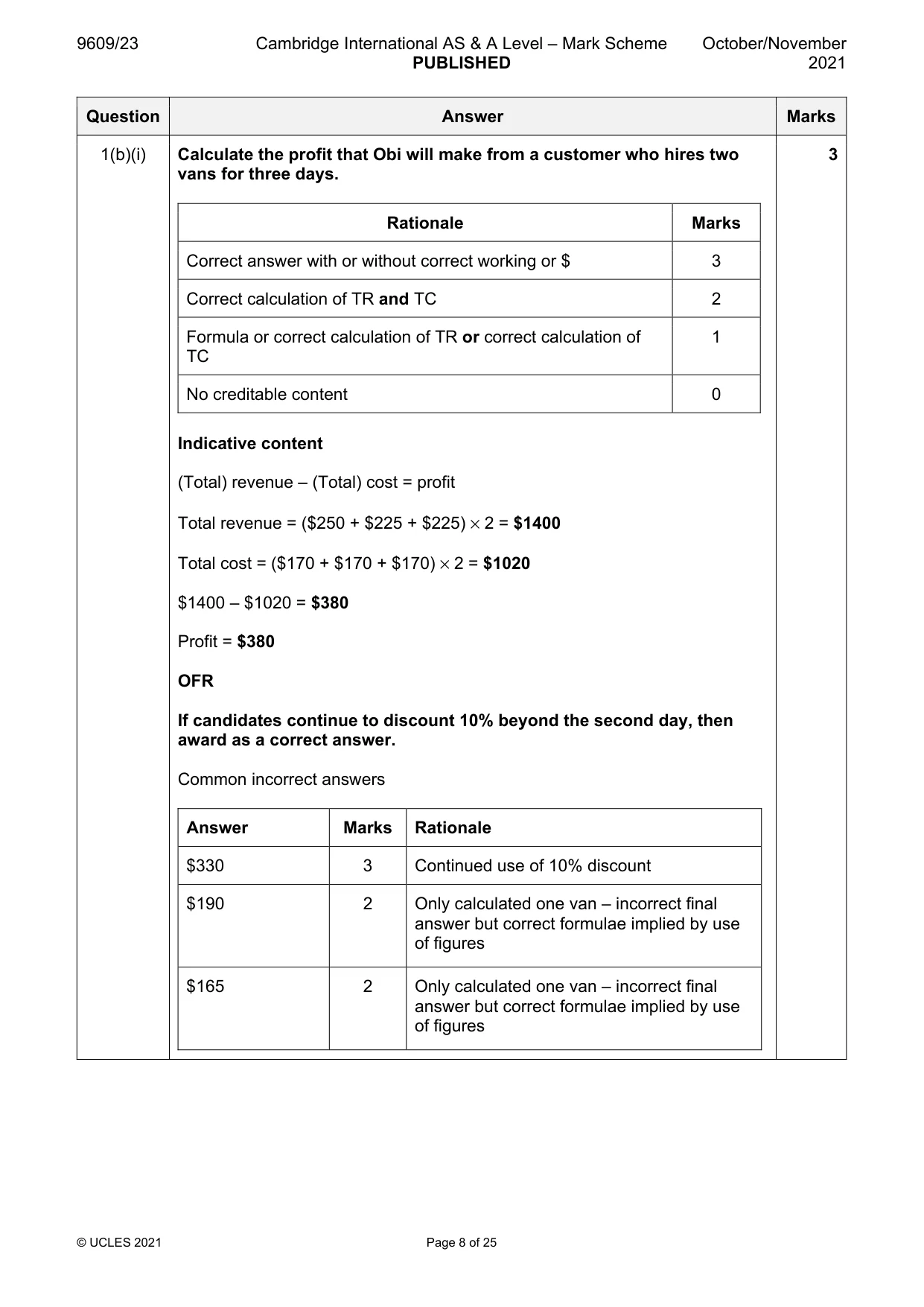 Mark scheme, page 8 of 25