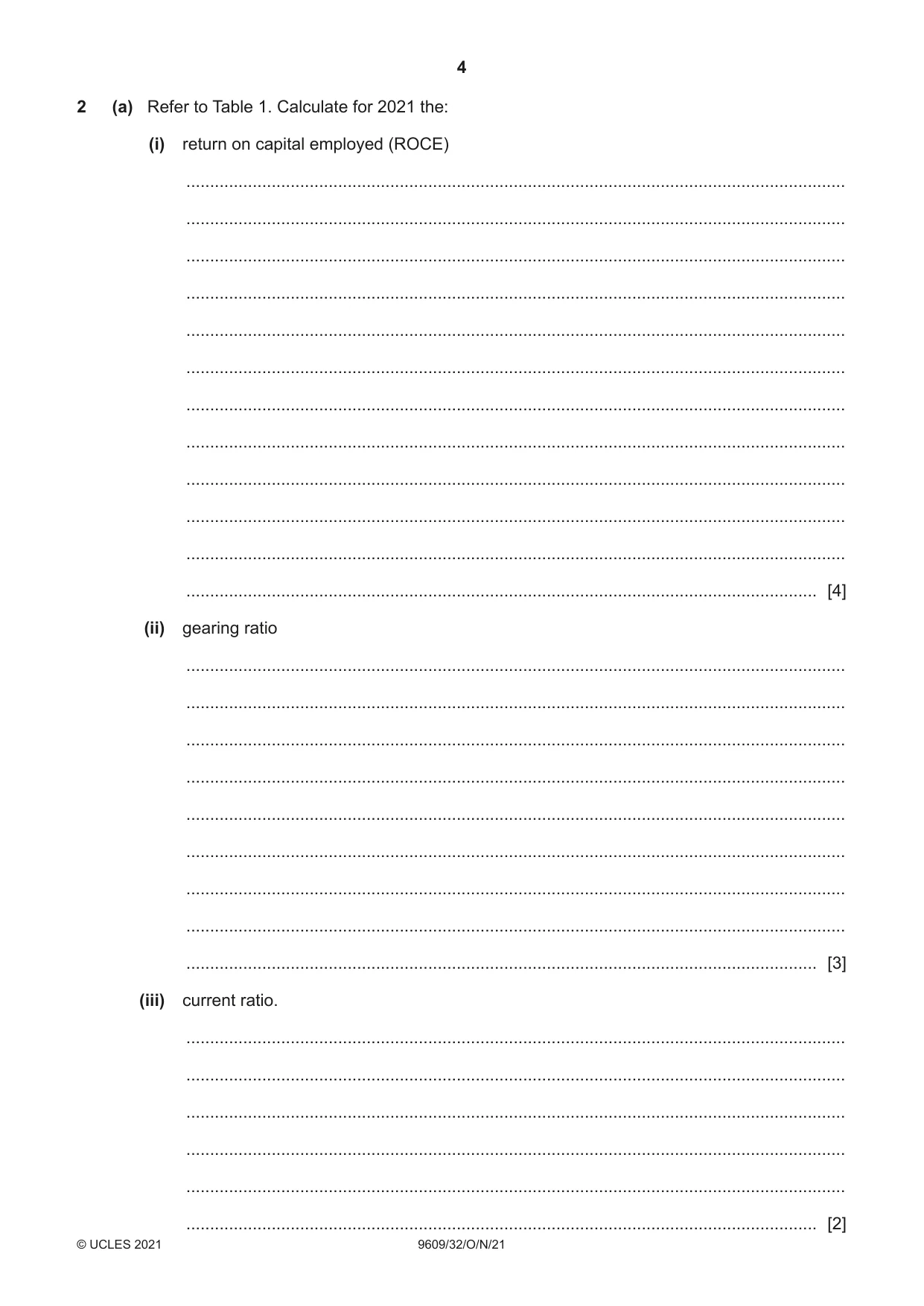 Cambridge A Level Business (for first examination in 2016) 9609 2021 Oct/Nov Paper 3 · Variant 2 question paper, page 4 of 20