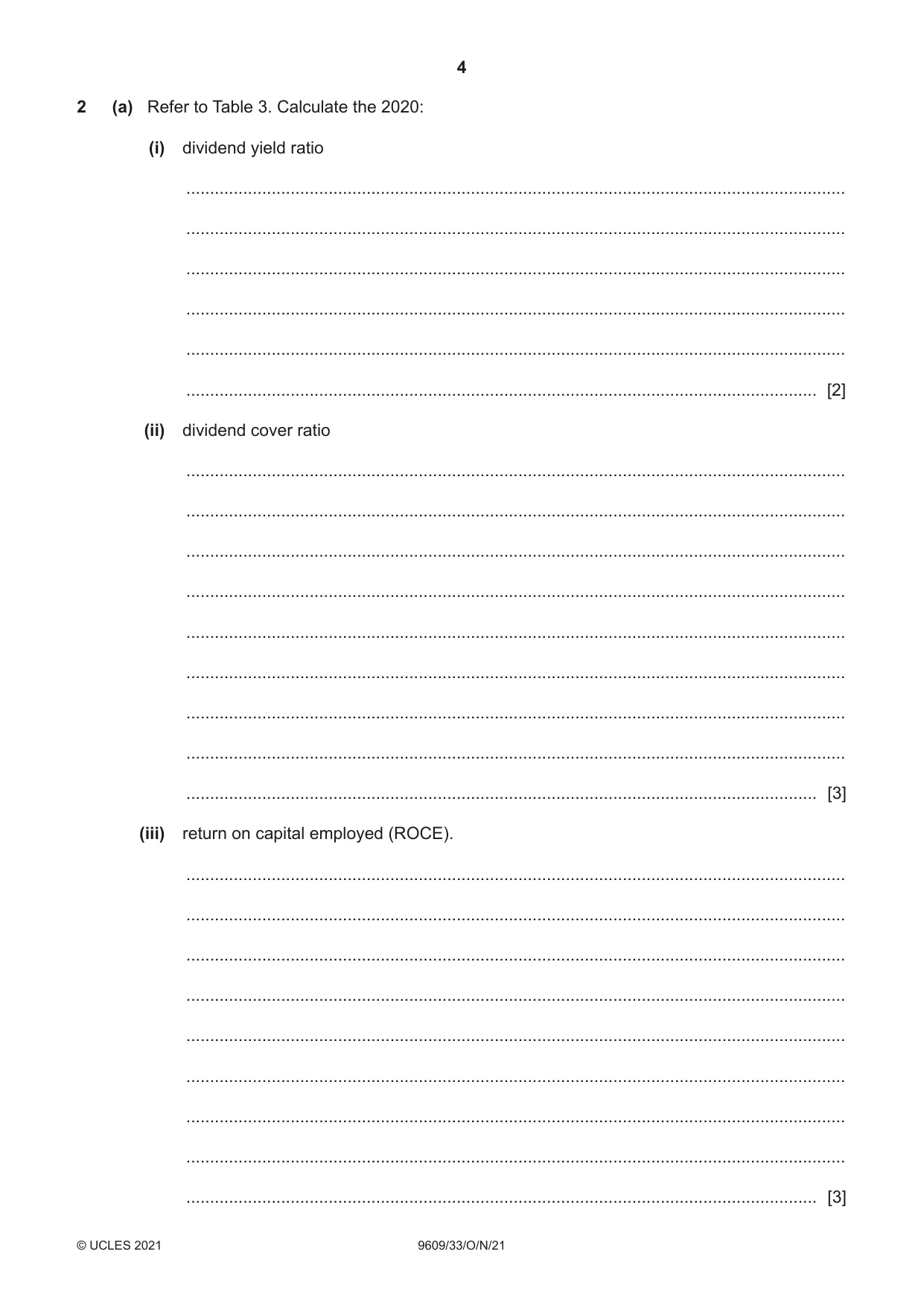 Cambridge A Level Business (for first examination in 2016) 9609 2021 Oct/Nov Paper 3 · Variant 3 question paper, page 4 of 20