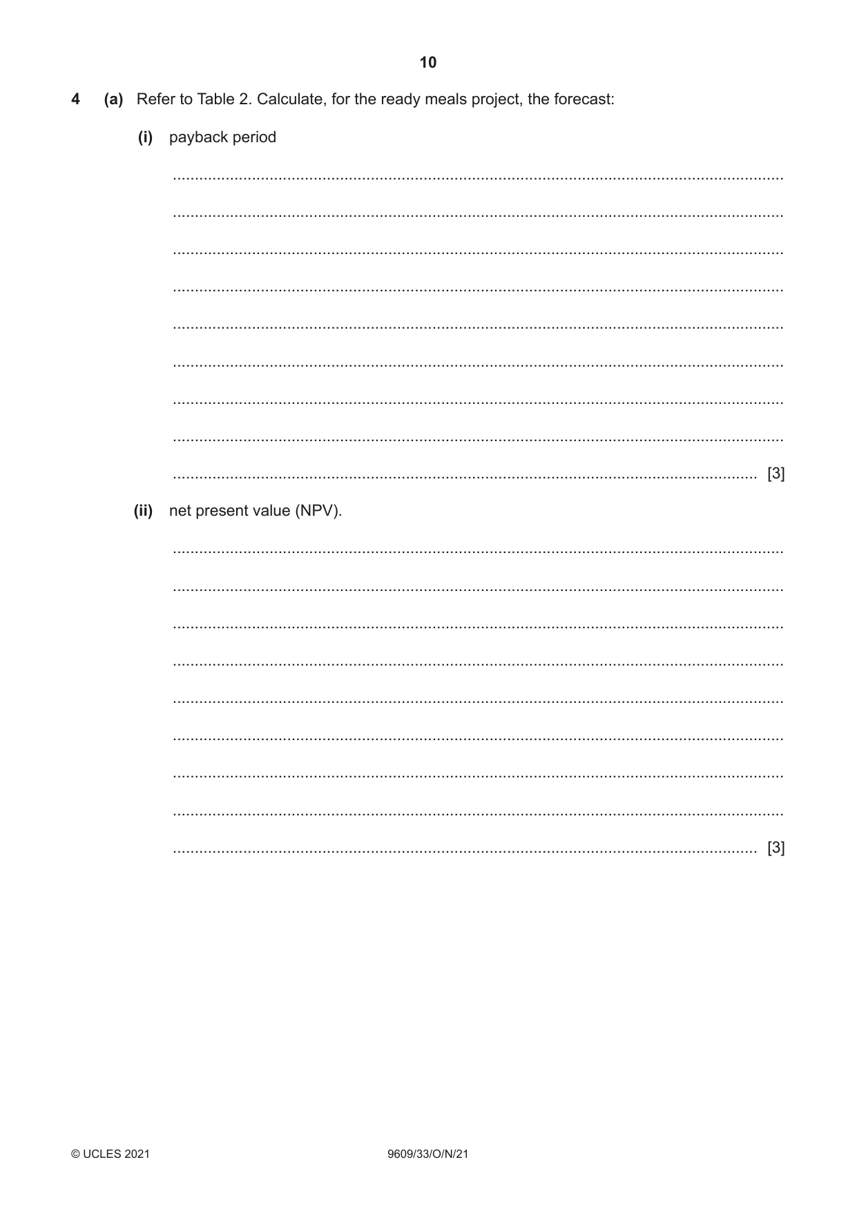 Cambridge A Level Business (for first examination in 2016) 9609 2021 Oct/Nov Paper 3 · Variant 3 question paper, page 10 of 20