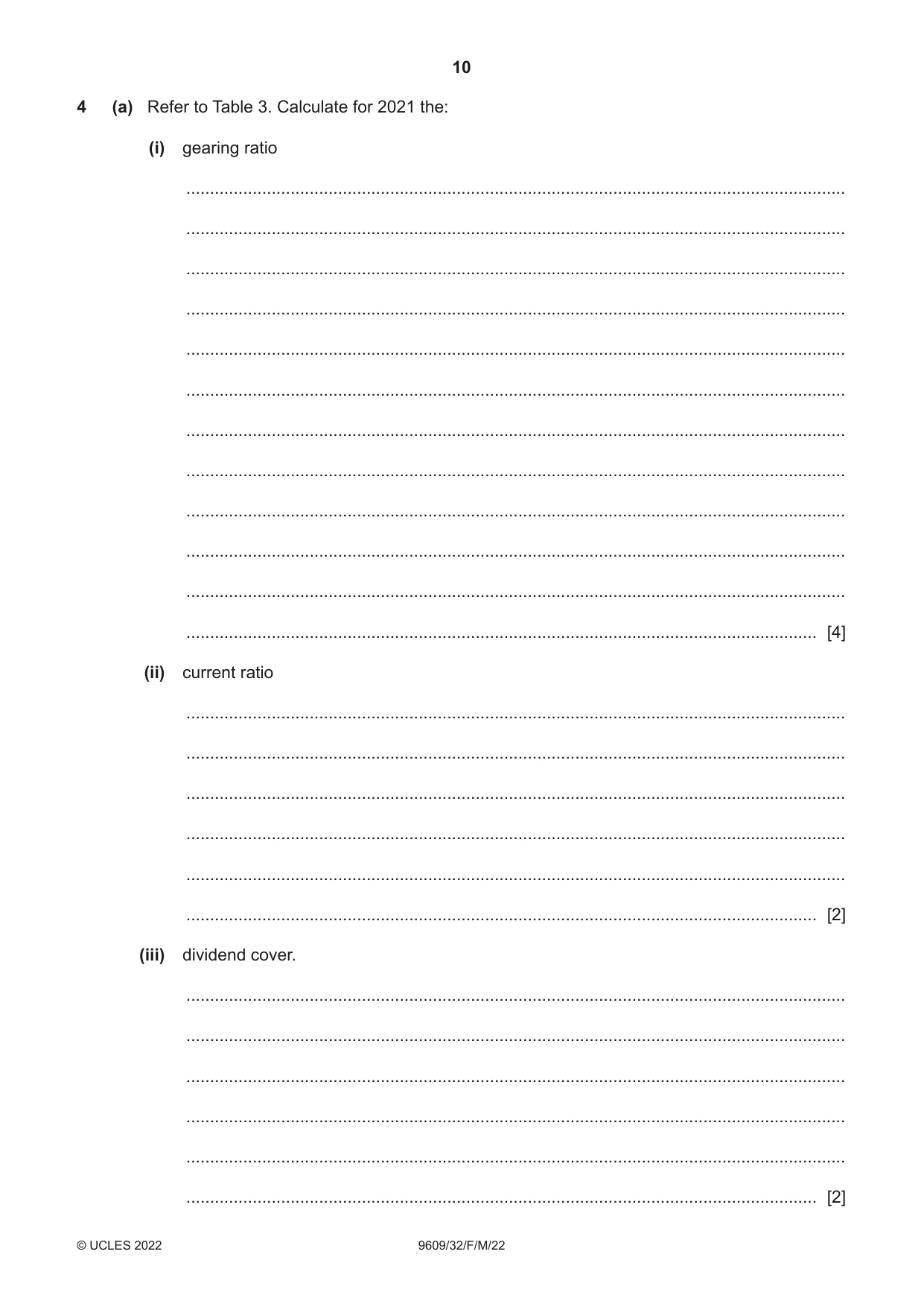 Cambridge A Level Business (for first examination in 2016) 9609 2022 Feb/March Paper 3 · Variant 2 question paper, page 10 of 20
