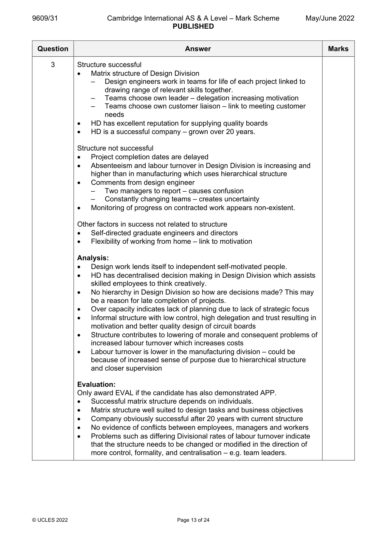 Mark scheme, page 13 of 24