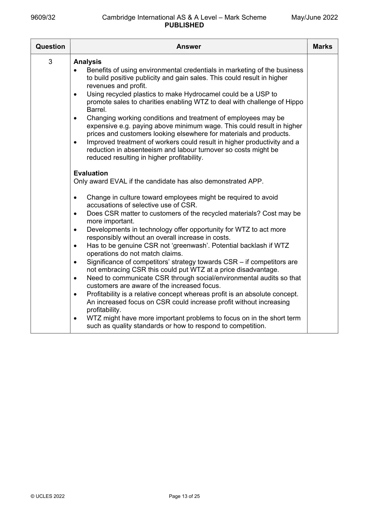 Mark scheme, page 13 of 25