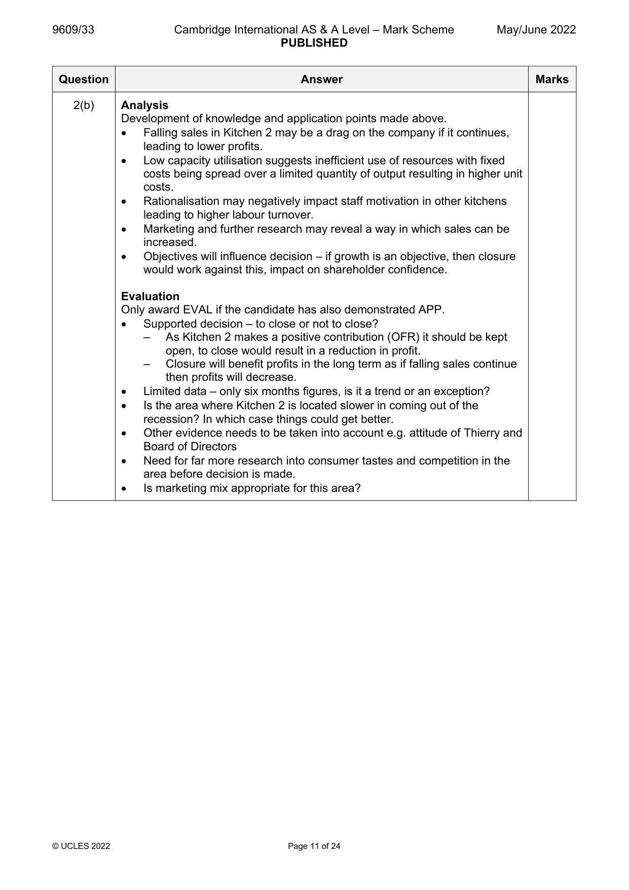 Mark scheme, page 11 of 24