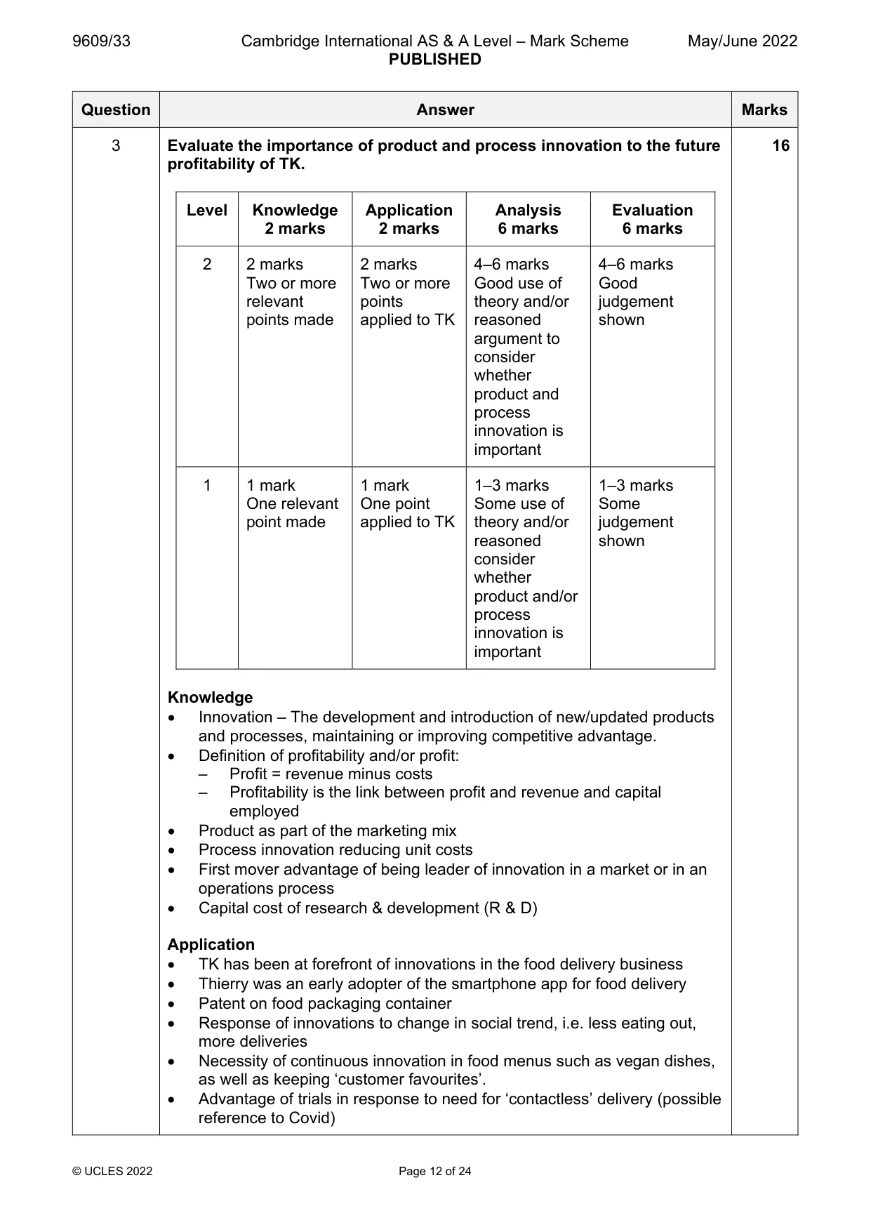 Mark scheme, page 12 of 24