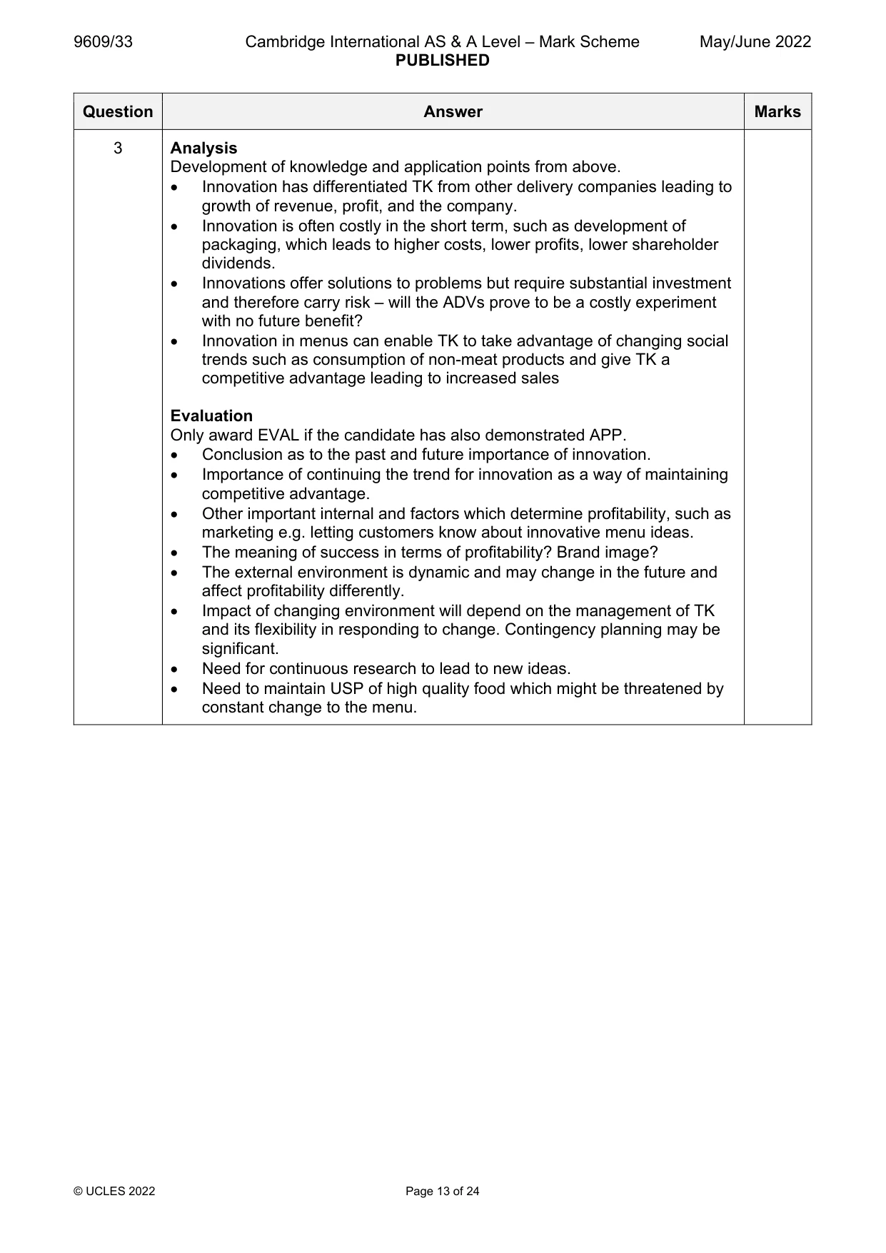 Mark scheme, page 13 of 24