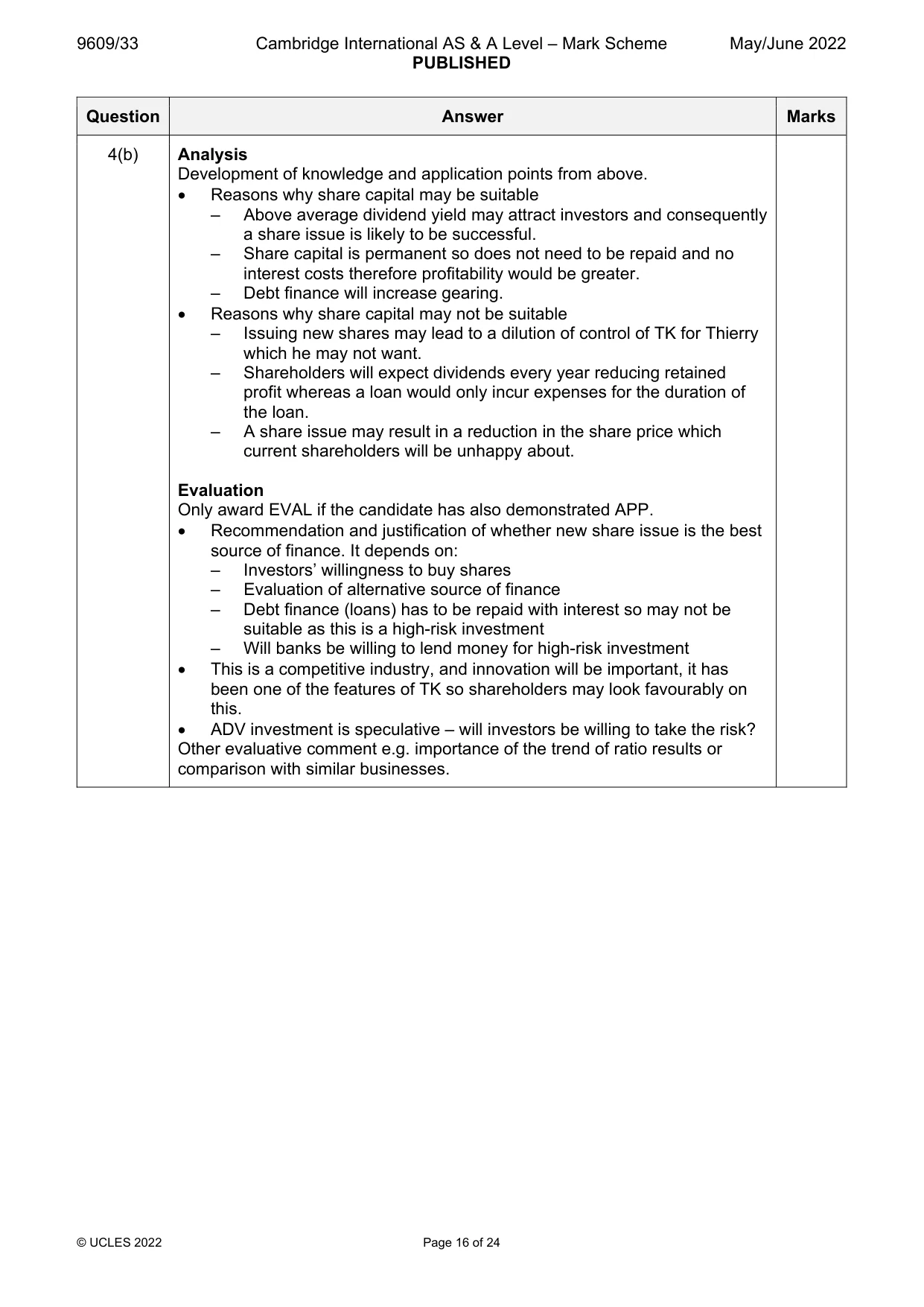 Mark scheme, page 16 of 24