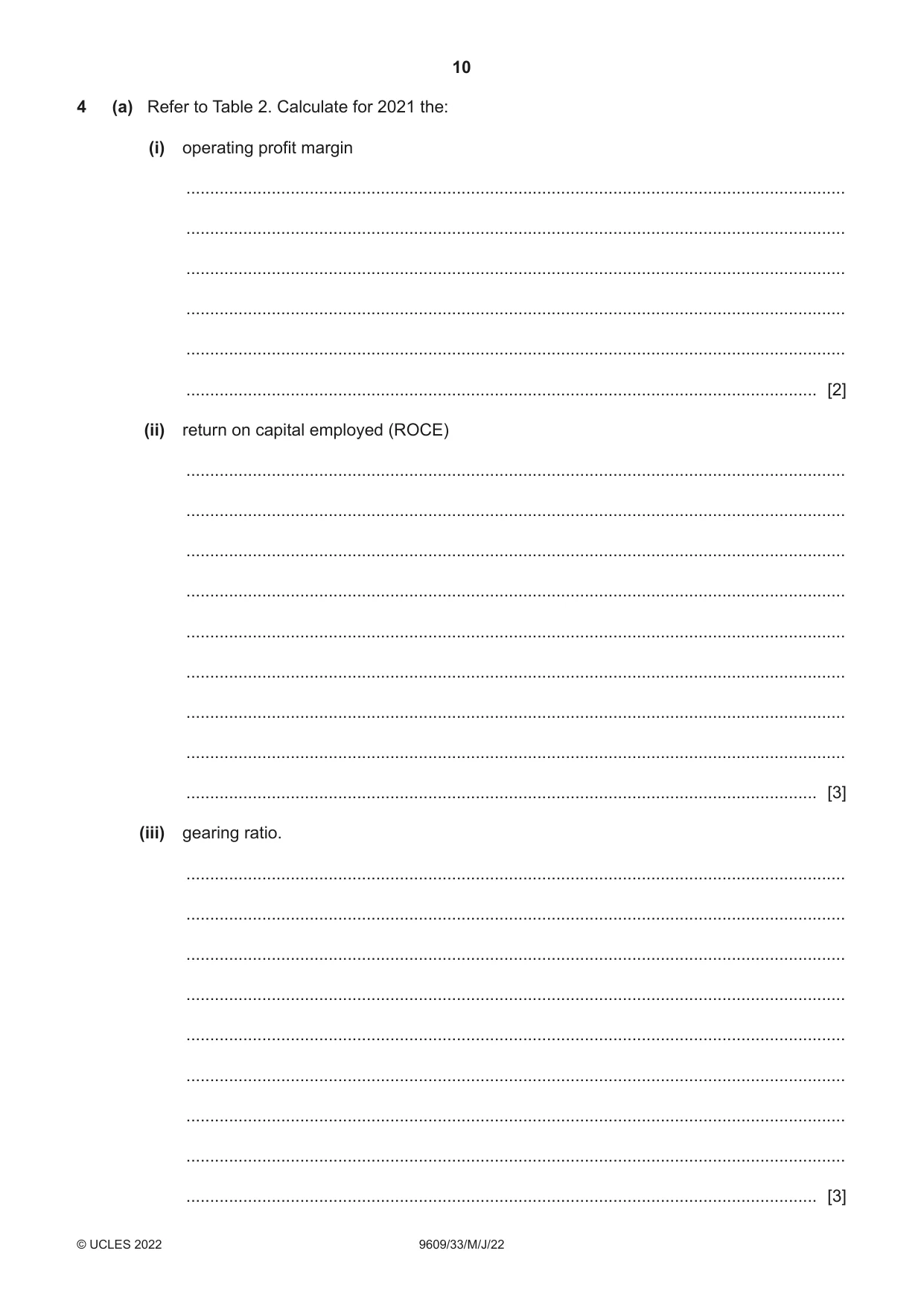 Cambridge A Level Business (for first examination in 2016) 9609 2022 May/June Paper 3 · Variant 3 question paper, page 10 of 20