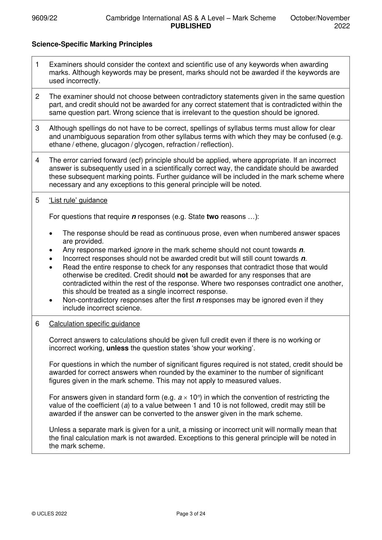 Mark scheme, page 3 of 24