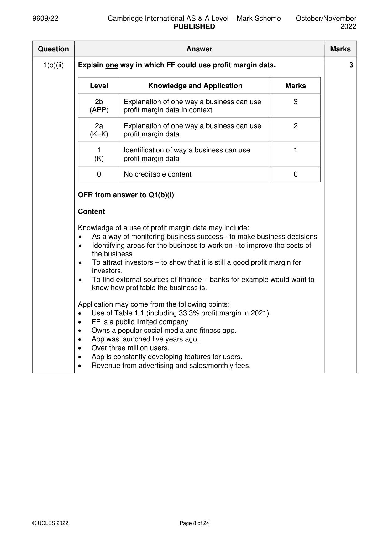 Mark scheme, page 8 of 24