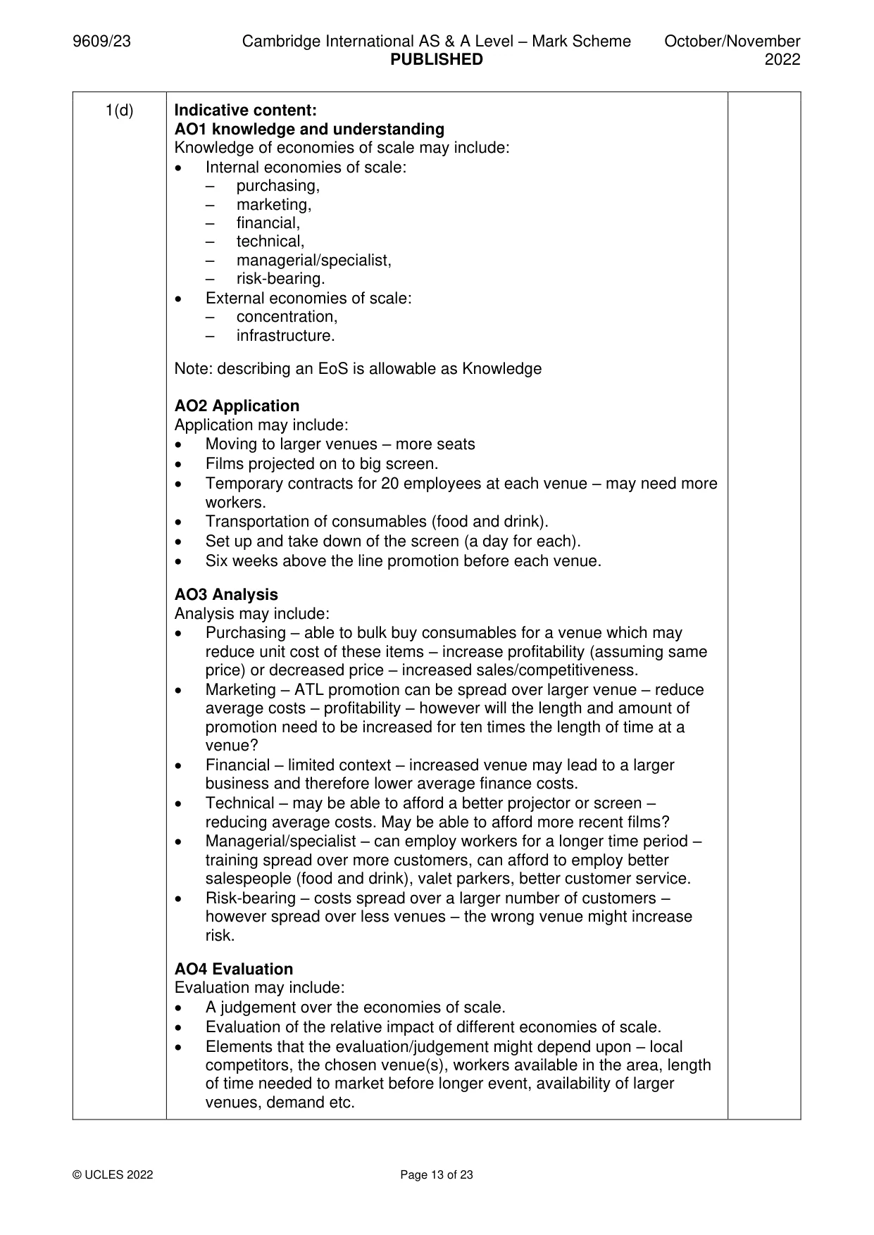 Mark scheme, page 13 of 23