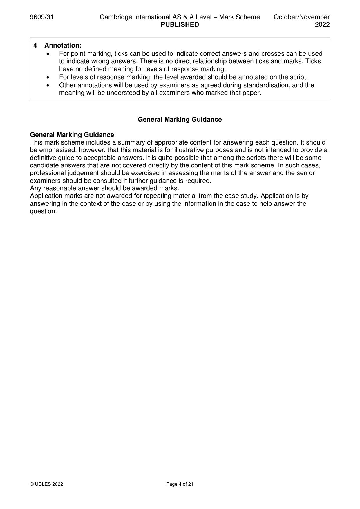 Mark scheme, page 4 of 21