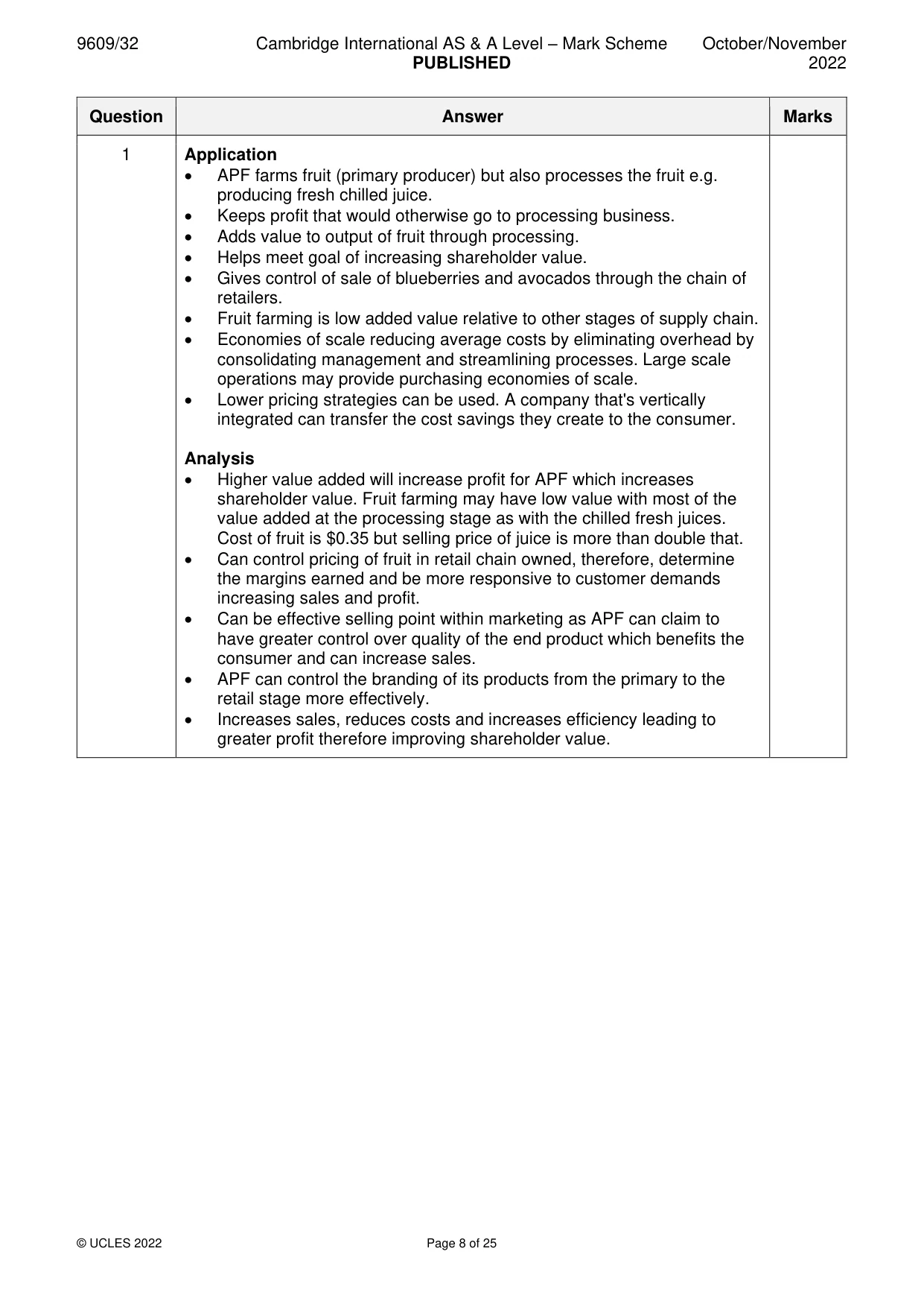 Mark scheme, page 8 of 25