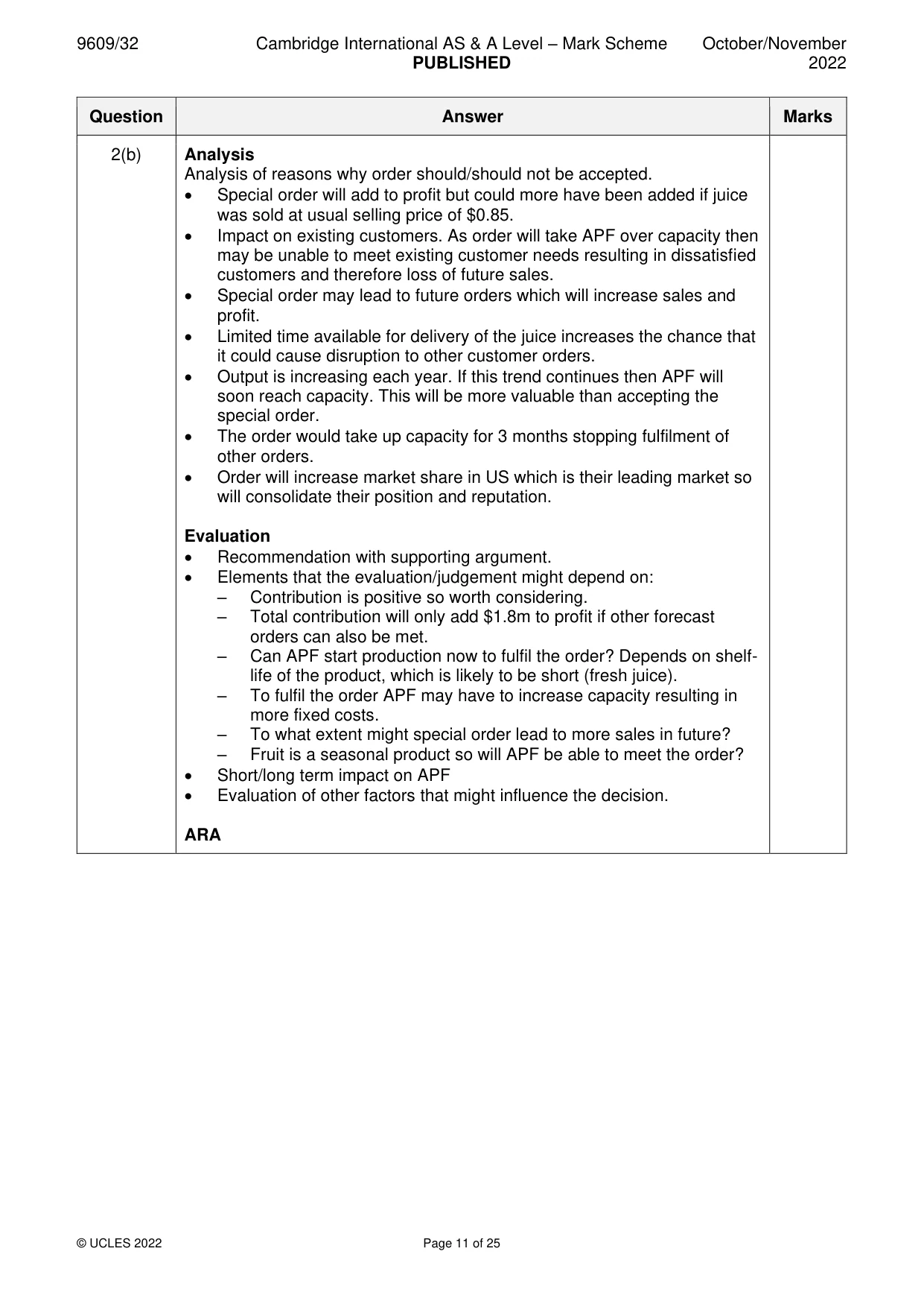 Mark scheme, page 11 of 25