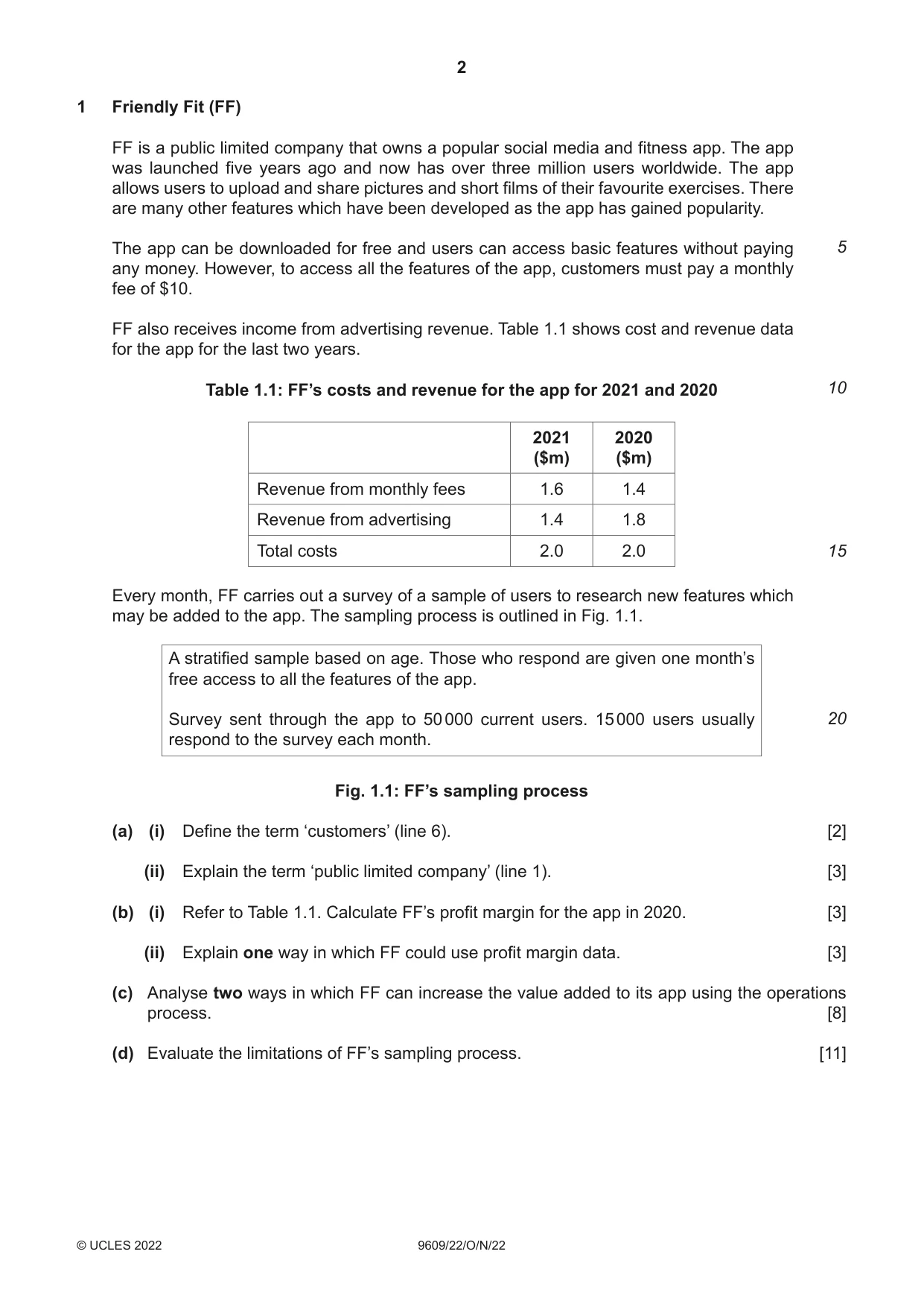 Cambridge A Level Business (for first examination in 2016) 9609 2022 Oct/Nov Paper 2 · Variant 2 question paper, page 2 of 4