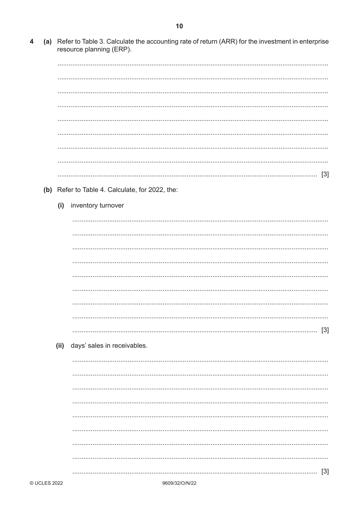 Cambridge A Level Business (for first examination in 2016) 9609 2022 Oct/Nov Paper 3 · Variant 2 question paper, page 10 of 20