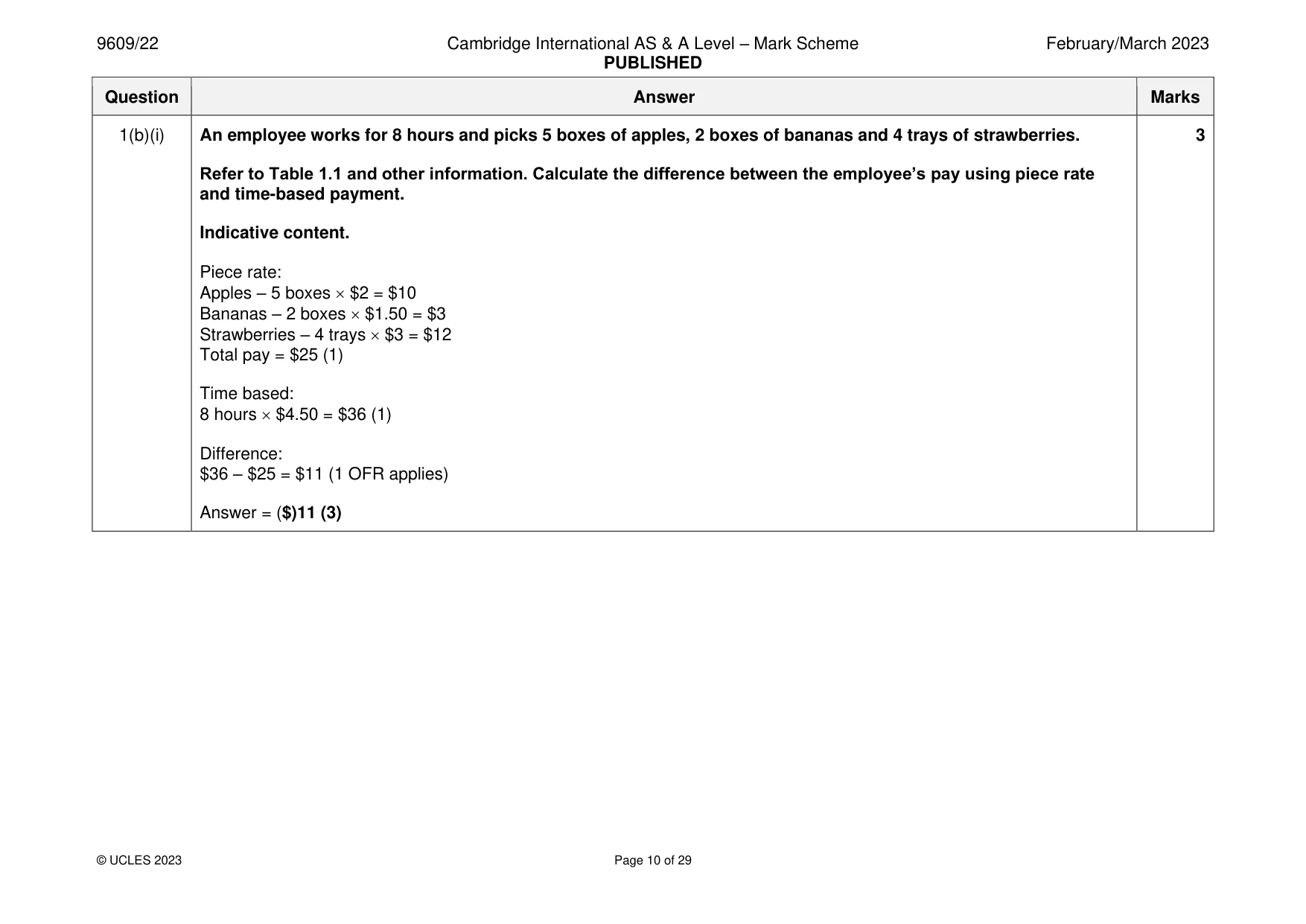 Mark scheme, page 10 of 29