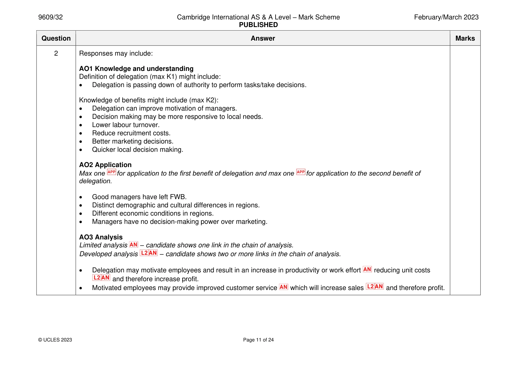 Mark scheme, page 11 of 24