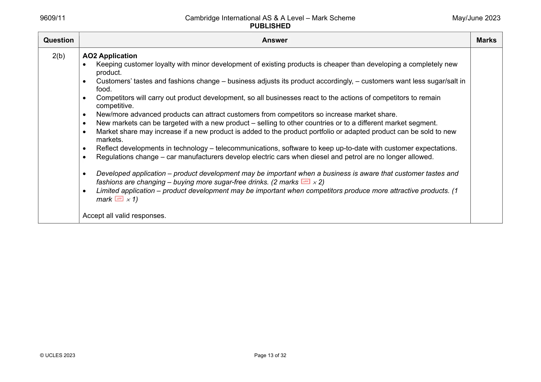 Mark scheme, page 13 of 32
