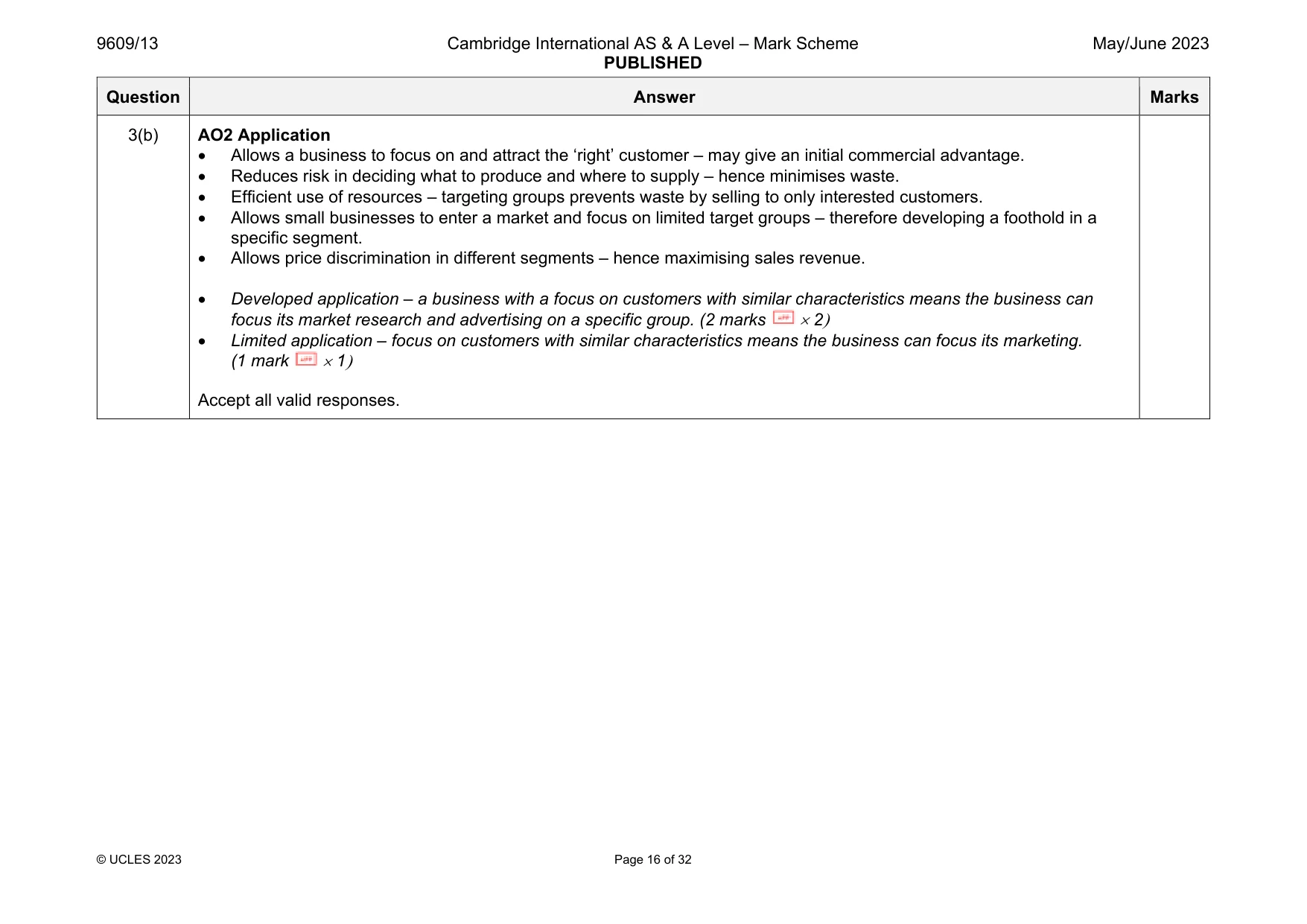 Mark scheme, page 16 of 32