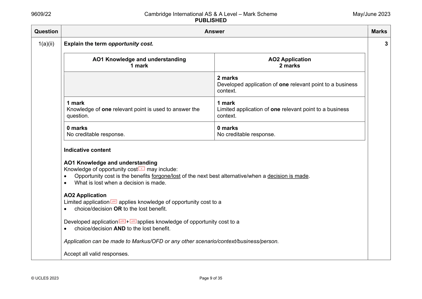 Mark scheme, page 9 of 35