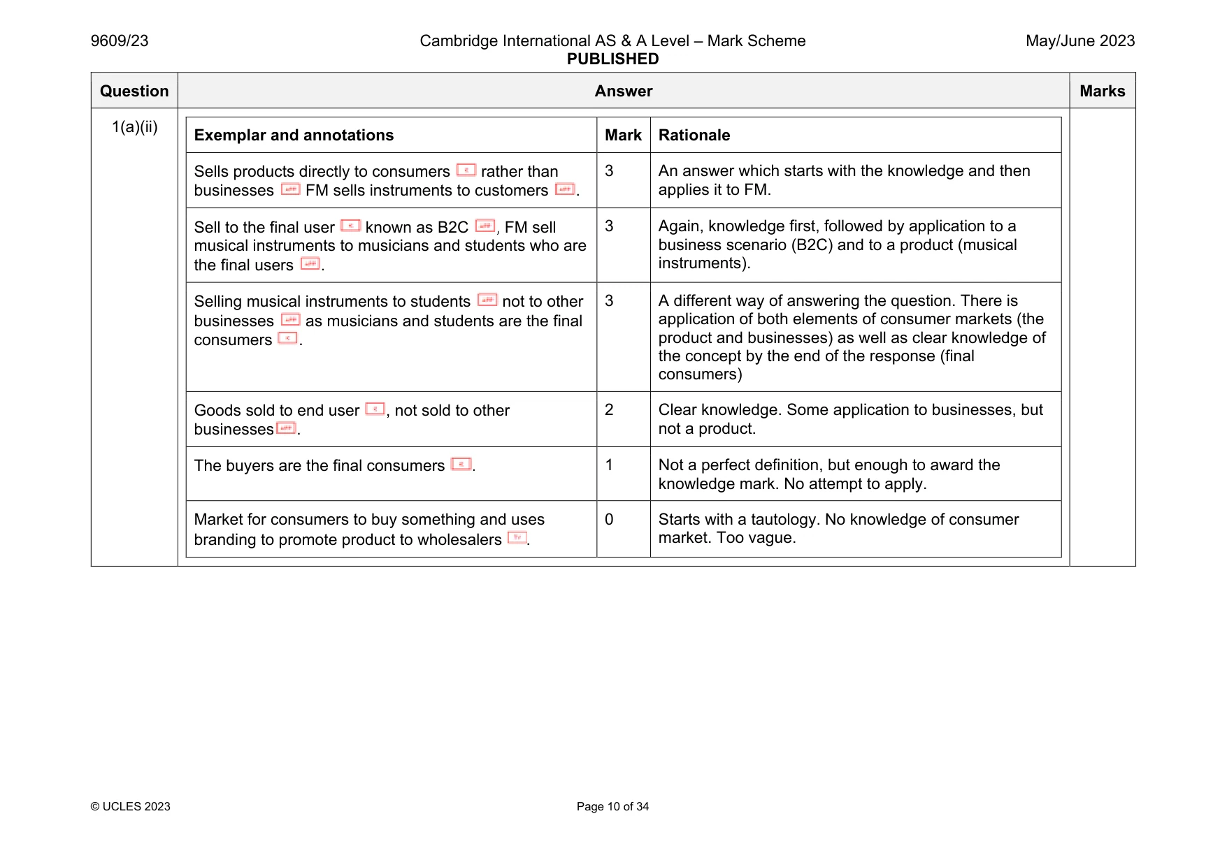Mark scheme, page 10 of 34