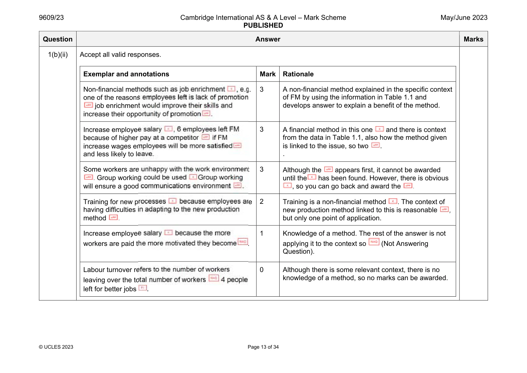 Mark scheme, page 13 of 34
