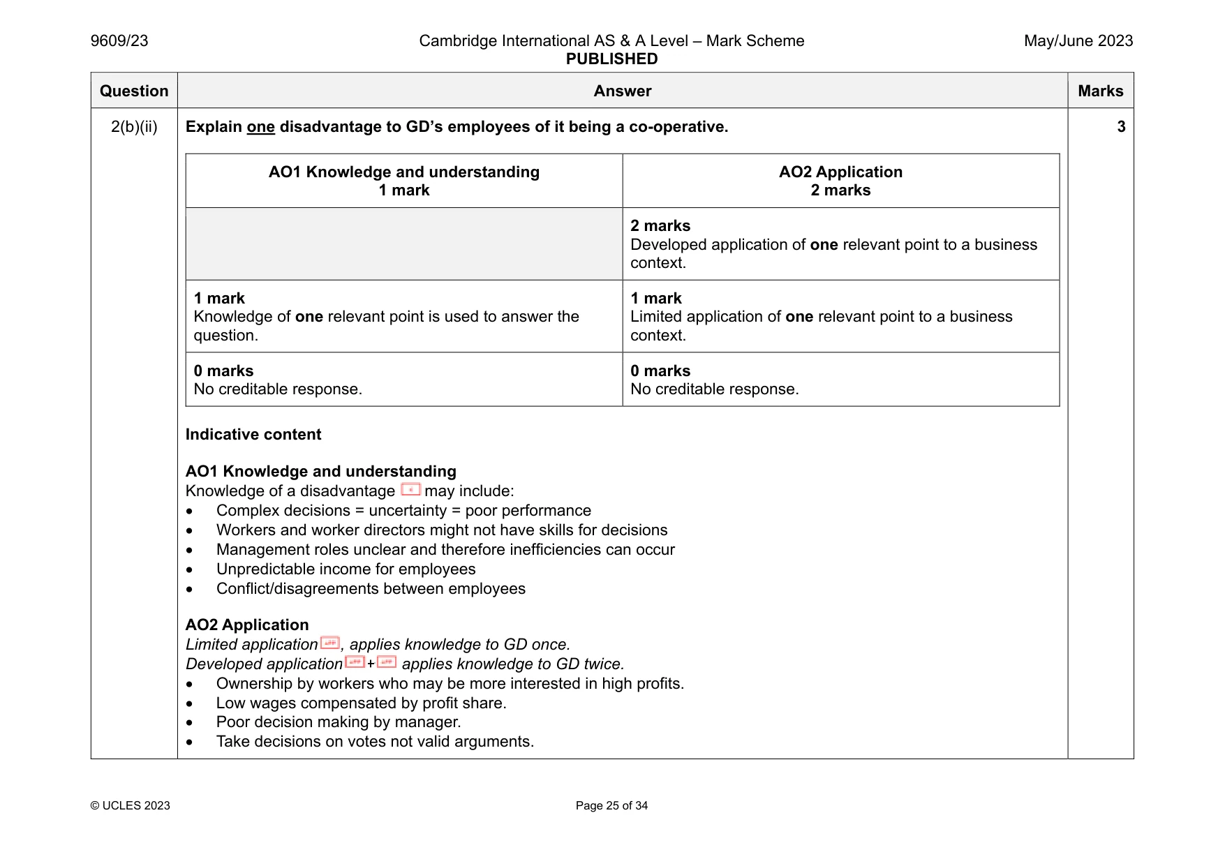 Mark scheme, page 25 of 34