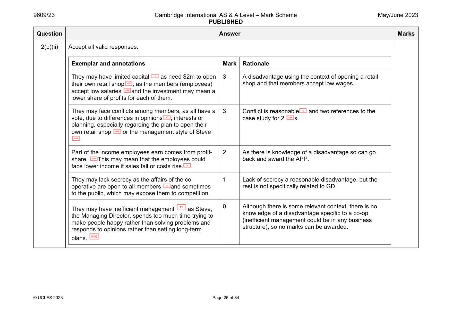 Mark scheme, page 26 of 34
