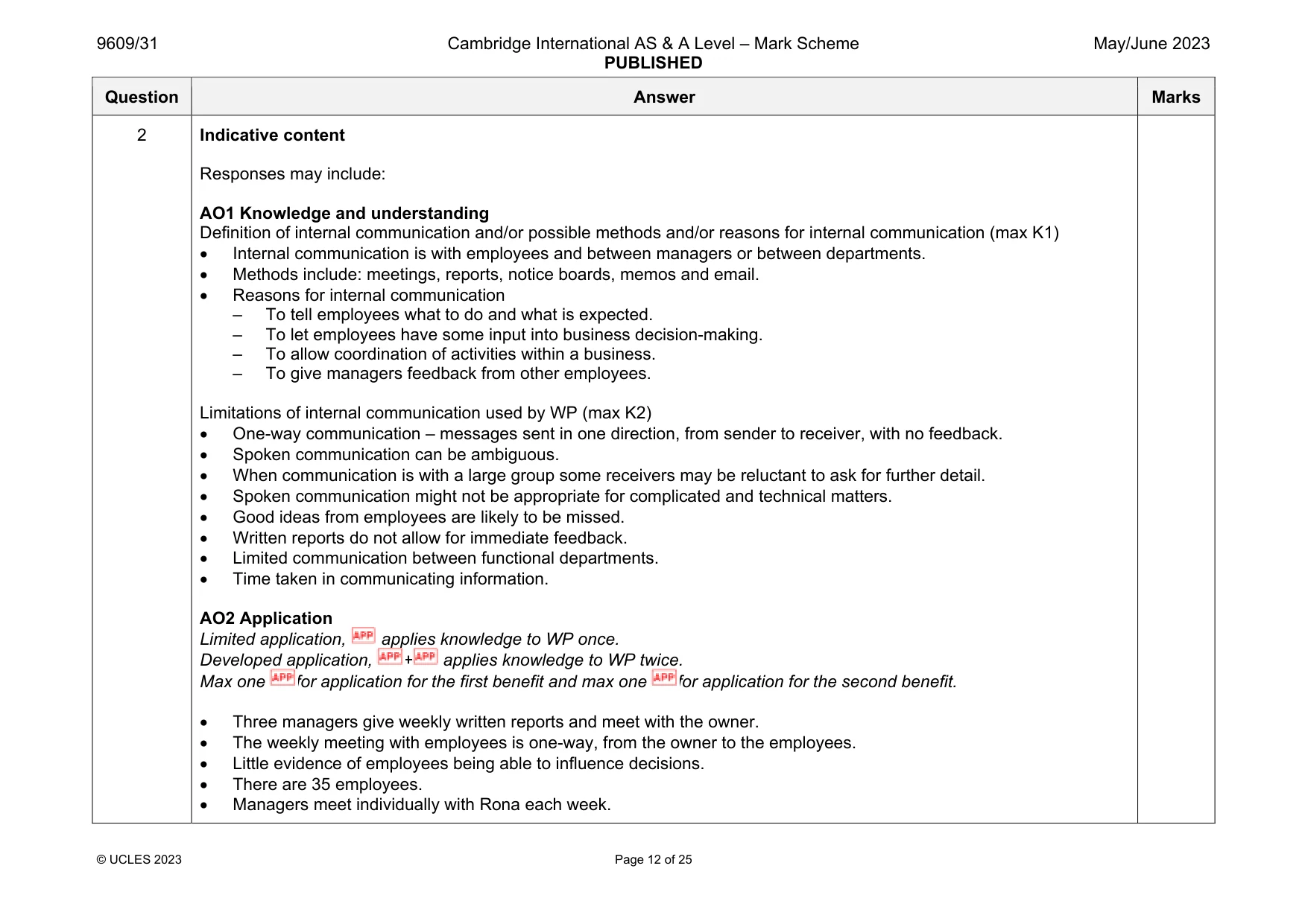 Mark scheme, page 12 of 25